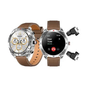 Premium ST-5 Watch Buds With Large Screen Round Shape AMOLED Display for Ladies and Gents_silver