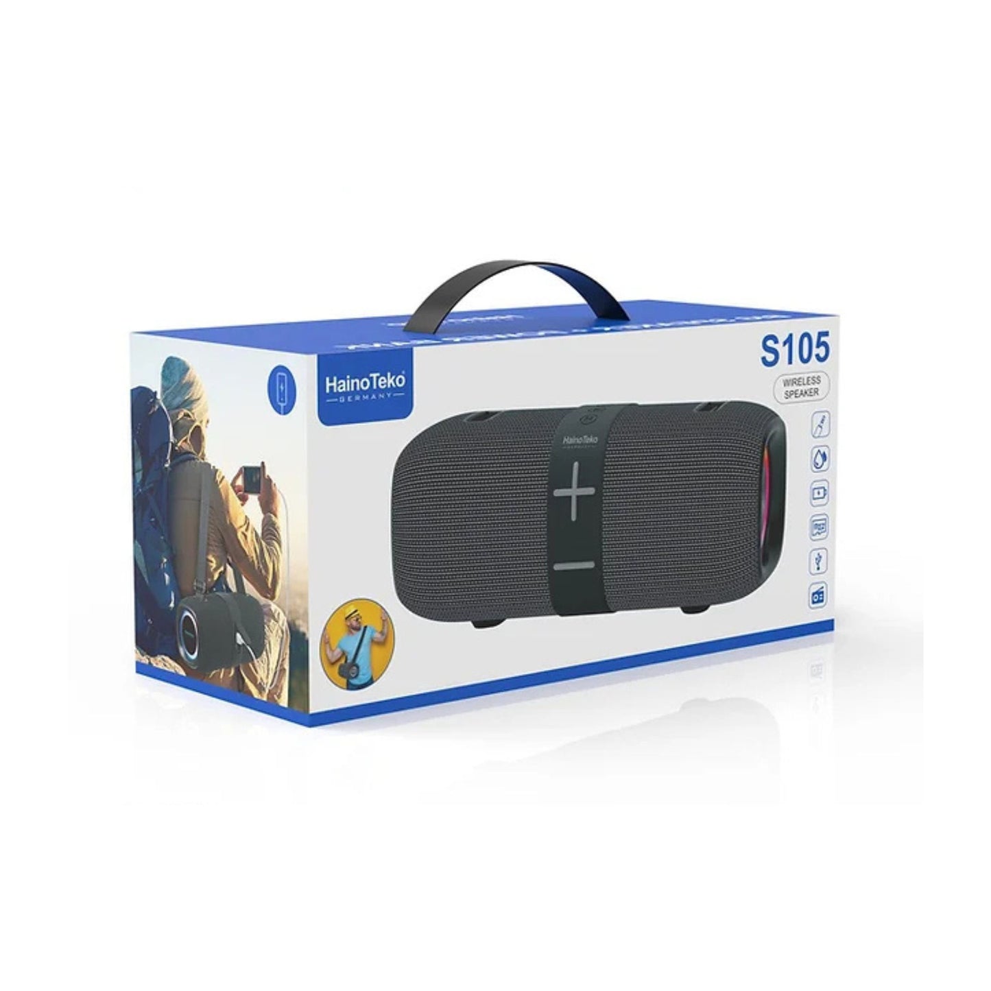 Haino Teko S105 Portable Speaker with power bank function _Blue