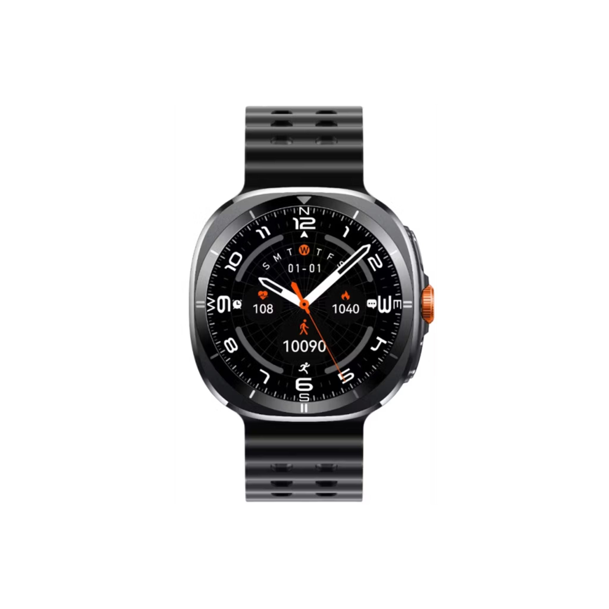 Green Lion Connect Pro Smart Watch, Always-On Display, Call & Social Notifications, Music Control, Raise Wrist Wake Screen - Black