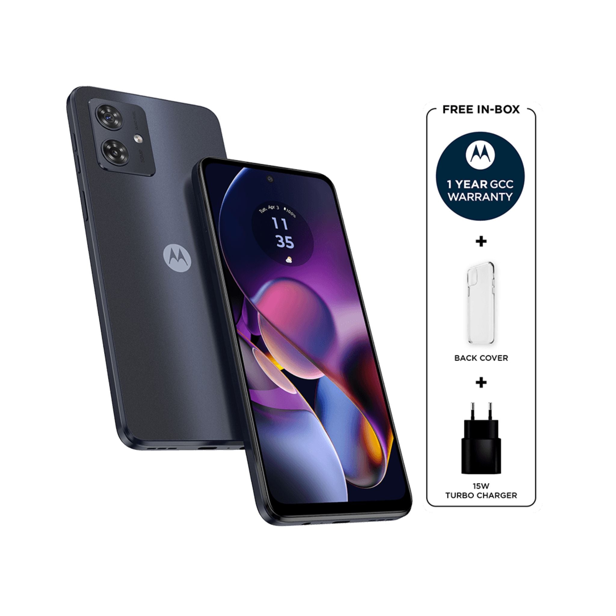 Motorola Moto g54 5G, Power Edition Single + eSIM 8GB RAM 256GB ROM - International Version -Midnight Blue