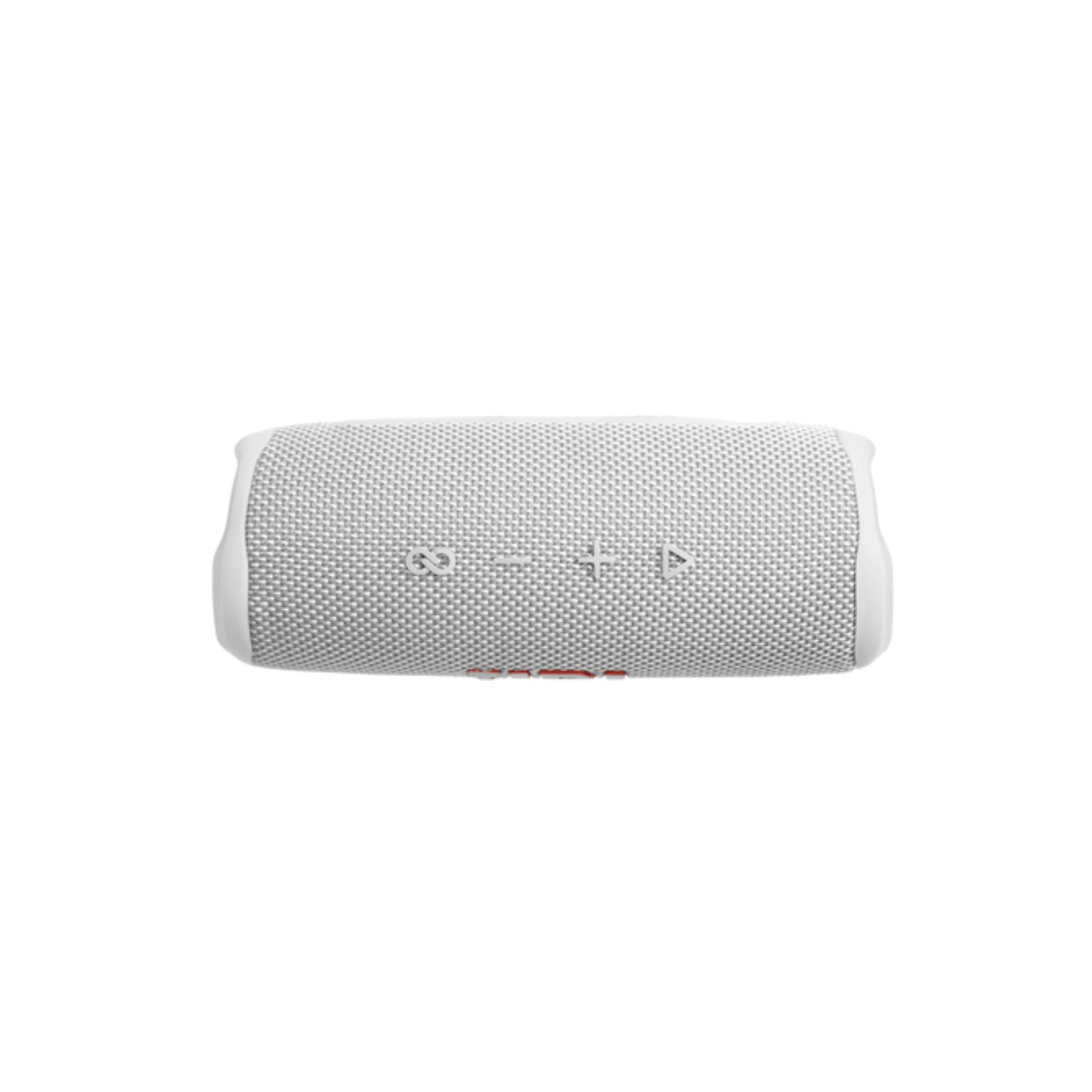 JBL Flip 6 Portable IP67 Waterproof Speaker with Bold JBL Original Pro Sound, 2-Way Speaker, Powerful Sound and Deep Bass, 12 Hours Battery, Safe USB-C Charging Protection - White