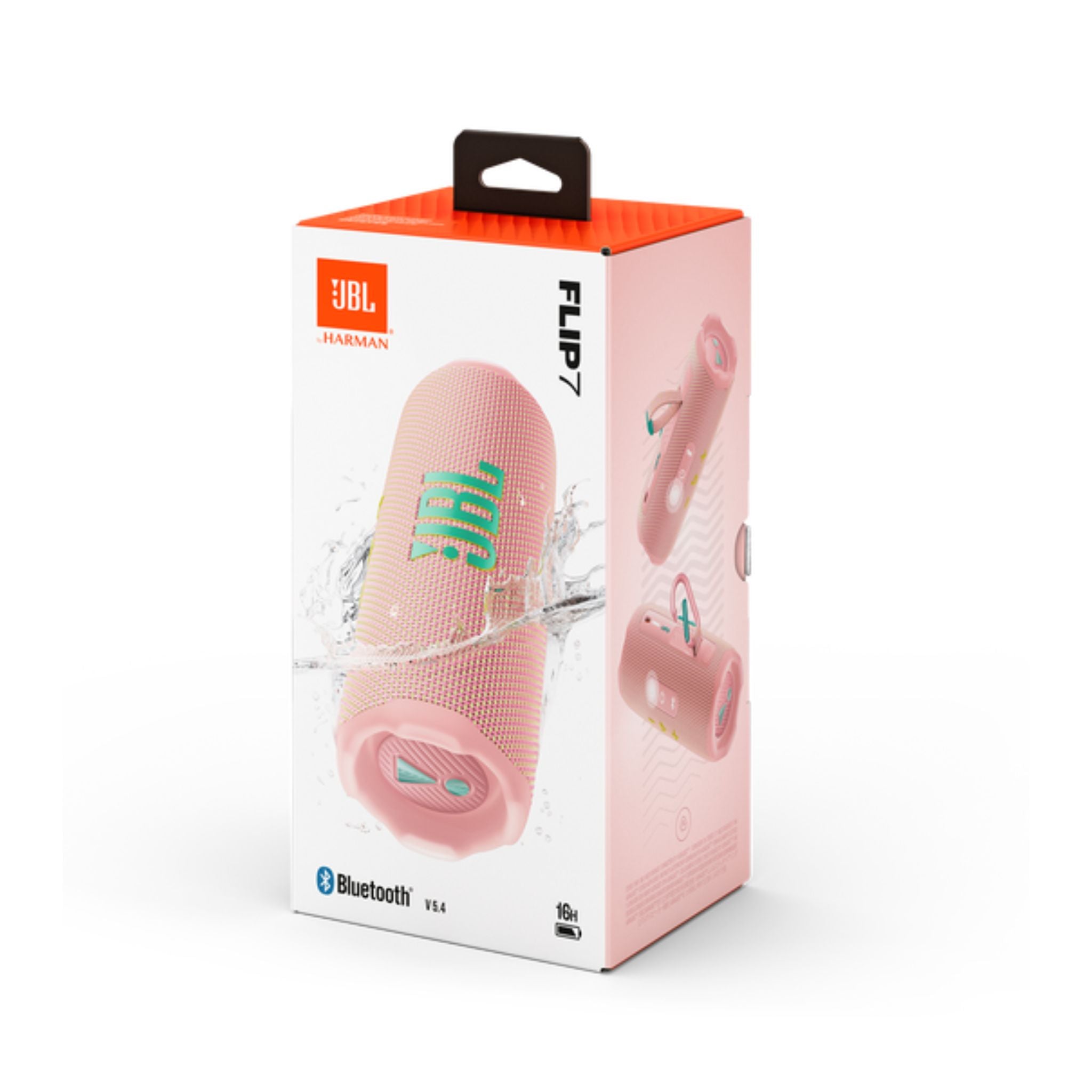 JBL Flip 7 - JBL Pro Sound with AI Sound Boost, up to 16 hours of playtime, multi-speaker connection via Auracast, and waterproof, dustproof, drop-proof design for all adventures – Pink