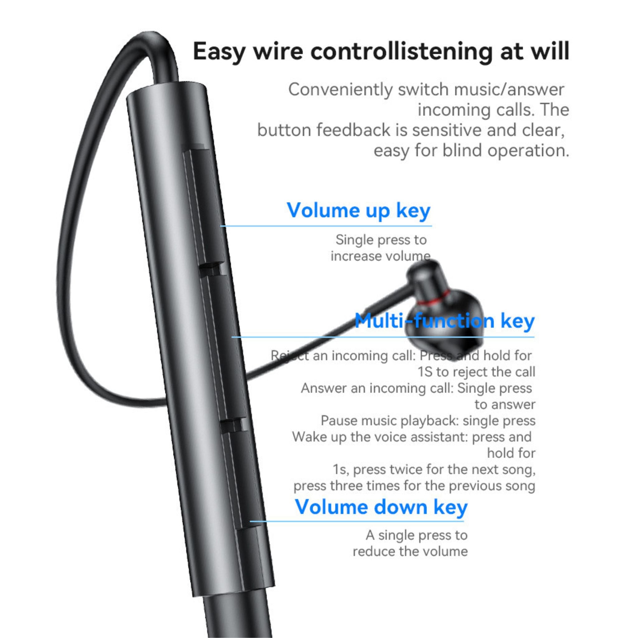 Yesido YH48 Aluminum Alloy In-ear Earphone With Remote Control IP Interface Wired Headphones