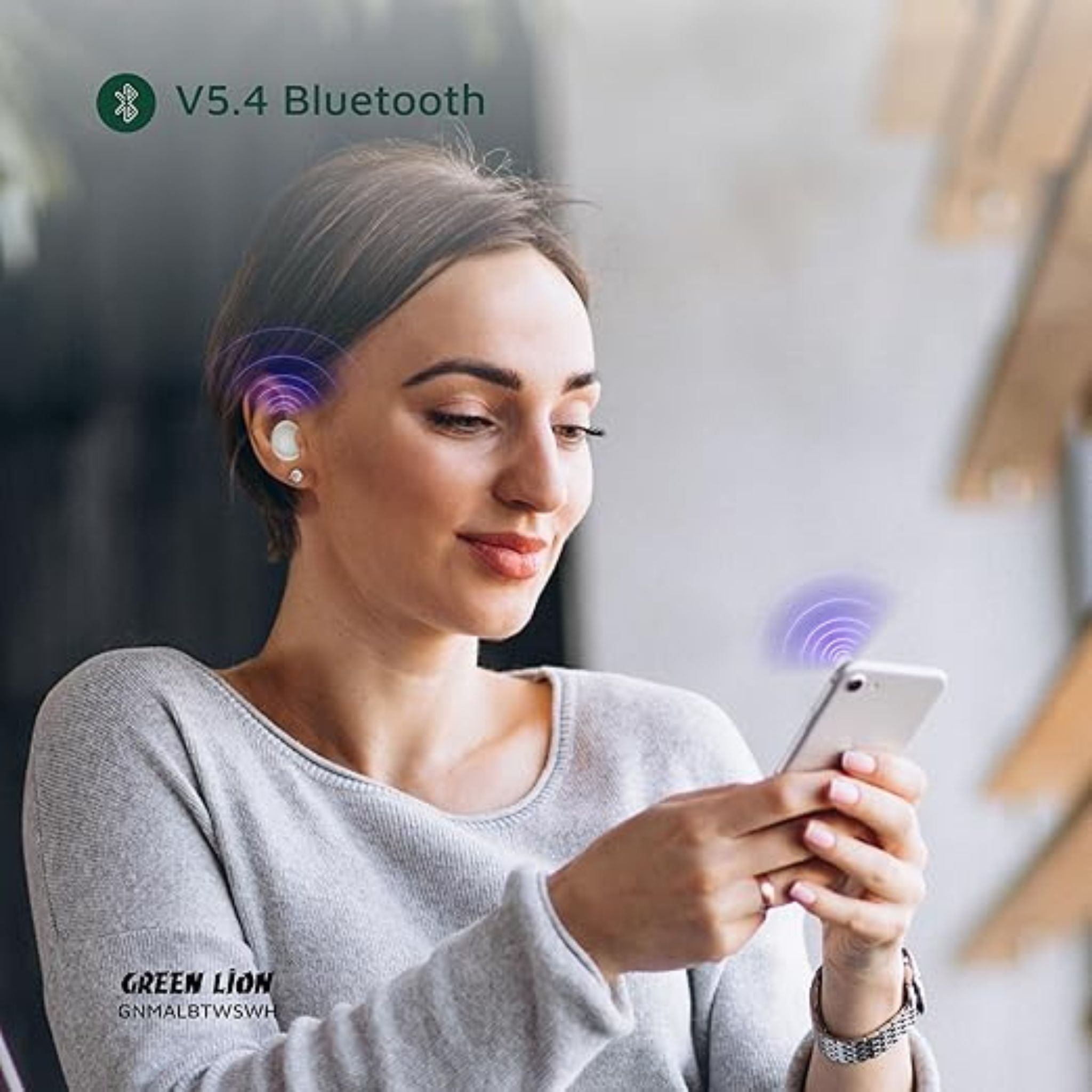 Green Lion Malbun True Wireless Earbuds, Bluetooth 5.4 Headphones with Dual-Mic ENC for Clear Calls, 20H Total Playtime, IPX5 Waterproof & Digital Display Case_Black