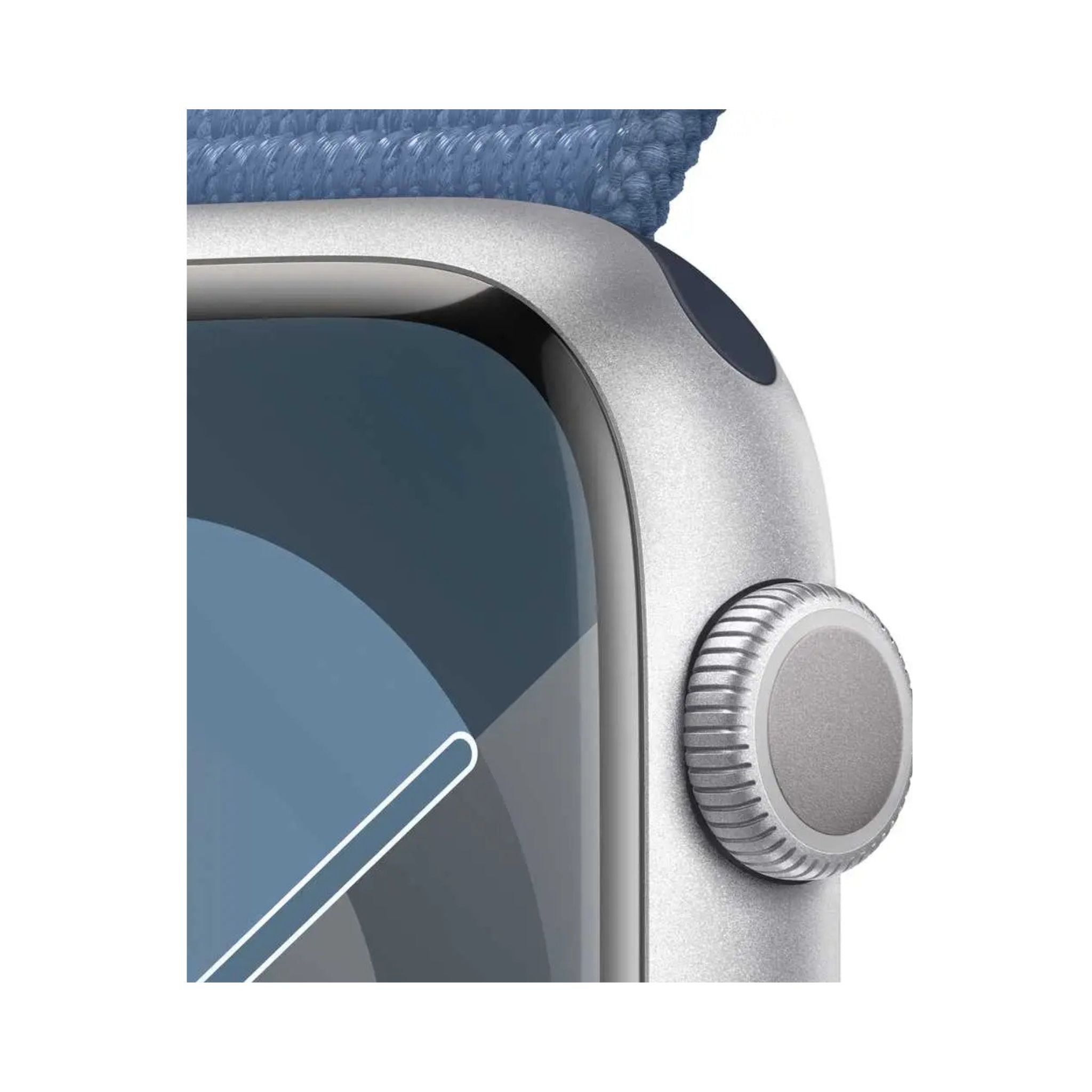Apple Watch Series 9 GPS 45mm Silver Aluminum Case with Winter Blue Sport Loop