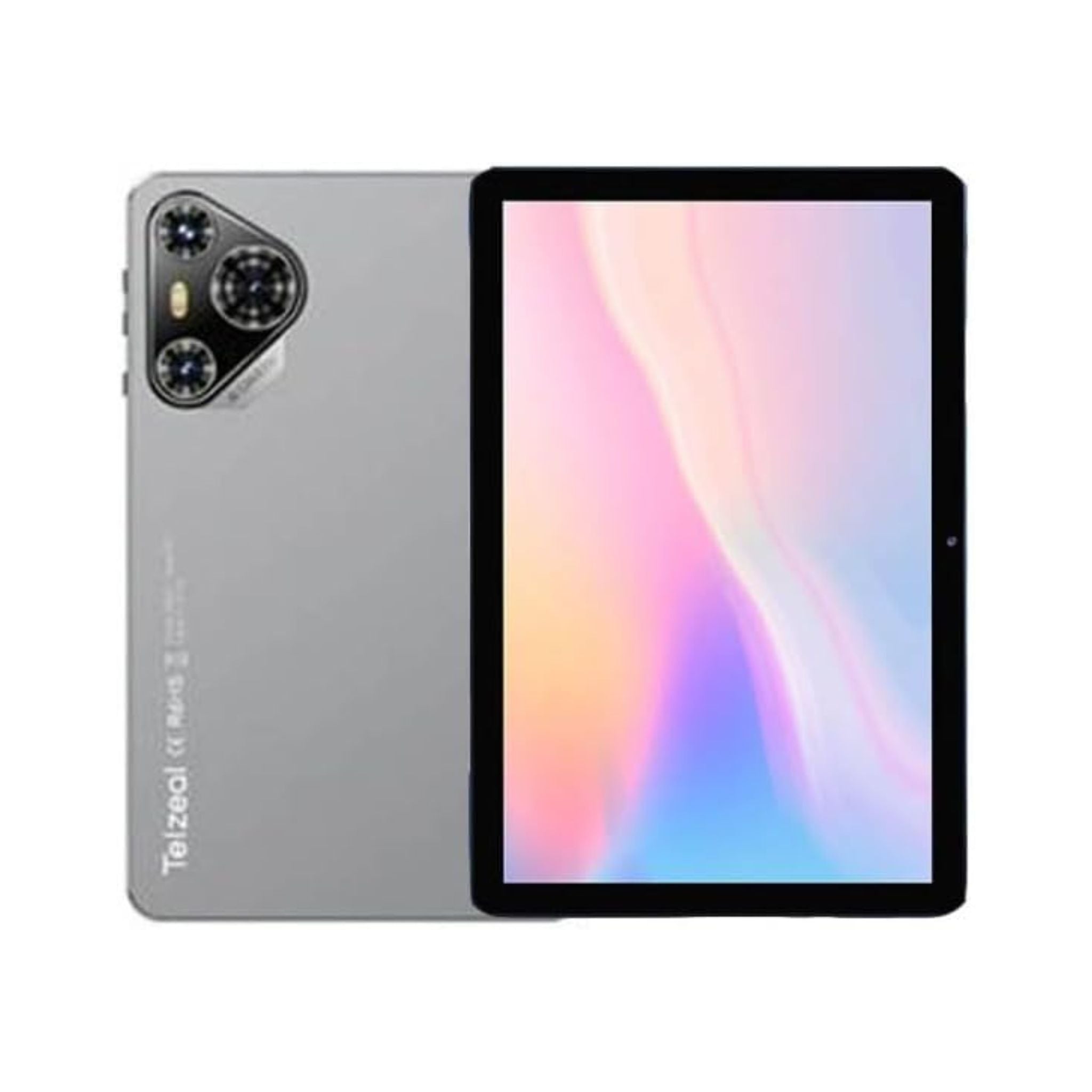 Smartphone with a colorful display on a white background