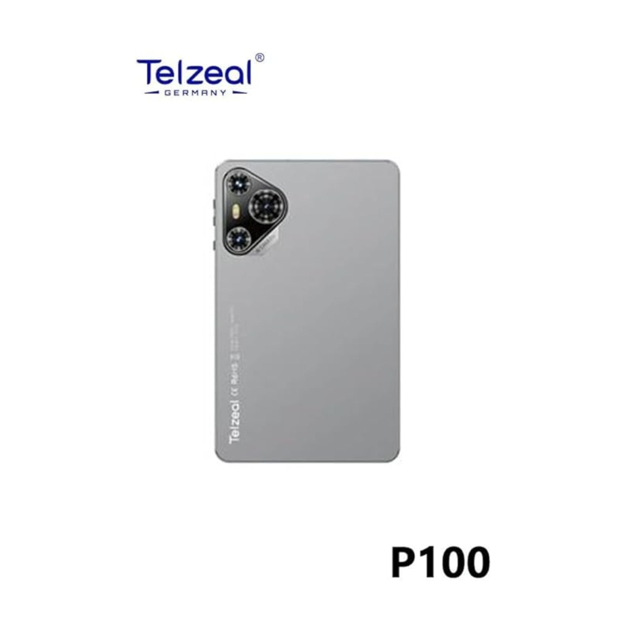 Telzeal P100 10.1 Inch Android 13 Tablet with 5G WiFi and Dual SIM 8GB RAM 512GB ROM 8000 mAh High Capacity Battery Wireless Keyboard and Mouse_Grey