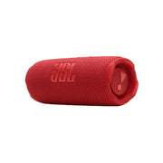 Red JBL speaker on a white background