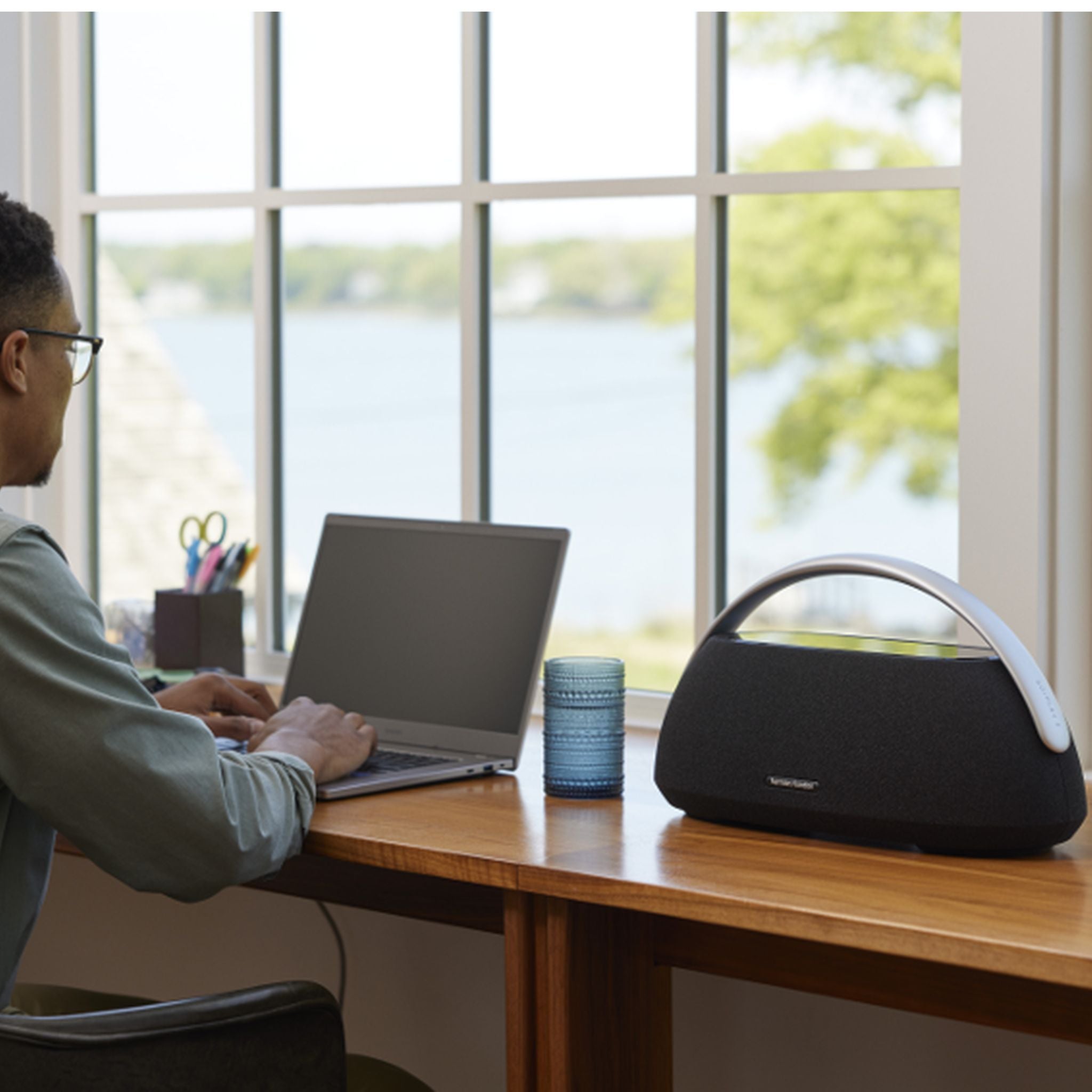 Harman Kardon Go Play 3 Portable Bluetooth Speaker with Superior Sound, Type-C USB Port, Up to 8 Hours Music Play Time, 3 Hours Charging Time, Bluetooth Version 5.2, Built-in Battery - Black