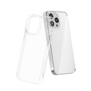 Clear phone case on a white background