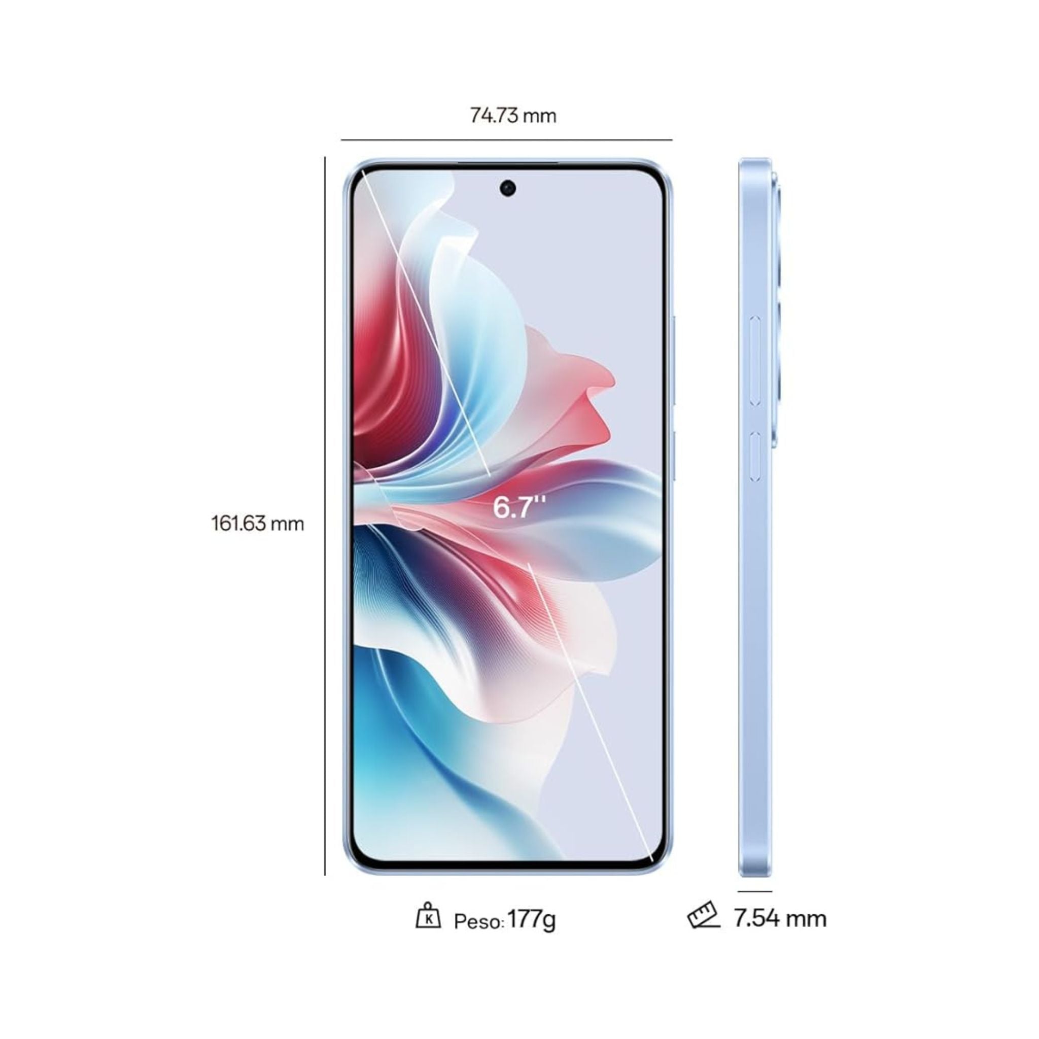 OPPO Reno11 F 5G, Dual SIM  8GB RAM 256GB - Global Version -Ocean Blue