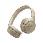 JBL Tune 530BT Wireless On-Ear Bluetooth Headphones with Pure Bass Sound, 76H Battery Life, Dual Beamforming Mics, Multi-Point Bluetooth 6.0, Foldable & Lightweight – Beige