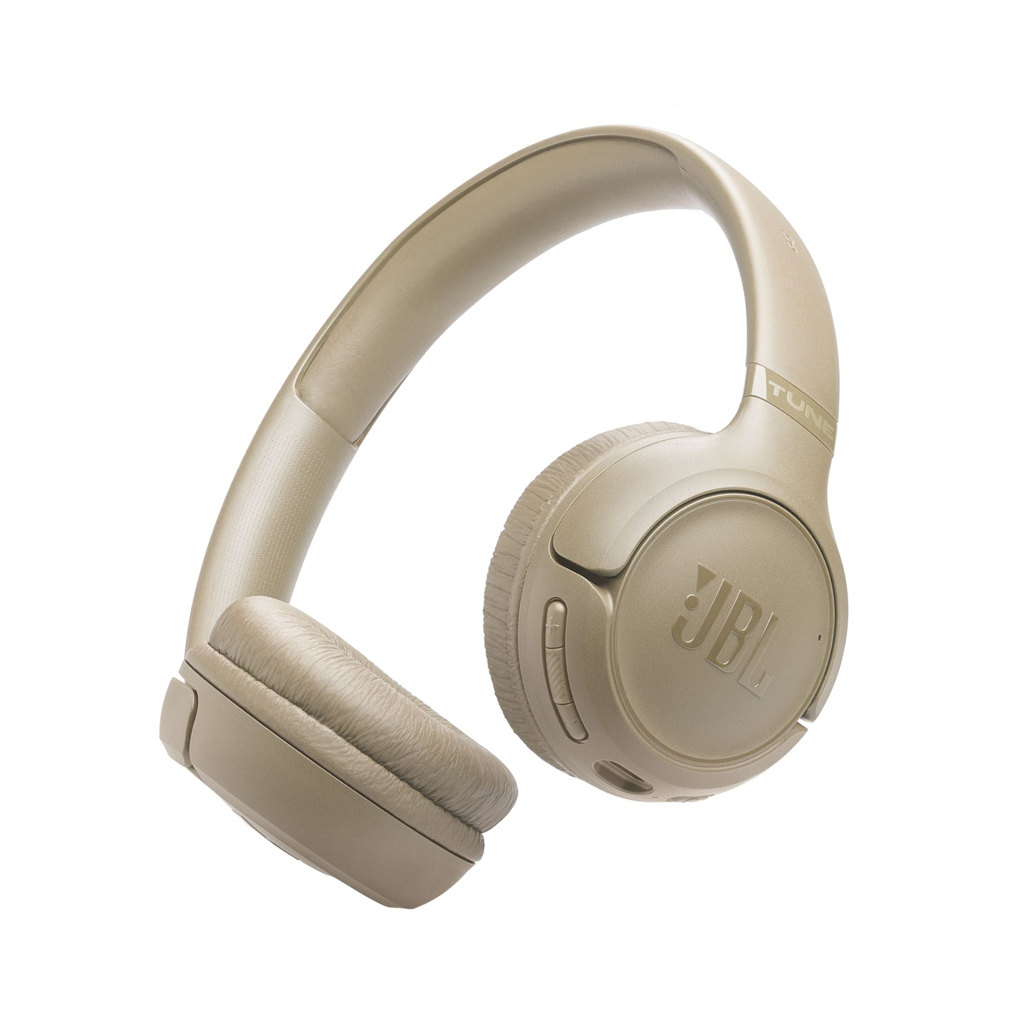 JBL Tune 530BT Wireless On-Ear Bluetooth Headphones with Pure Bass Sound, 76H Battery Life, Dual Beamforming Mics, Multi-Point Bluetooth 6.0, Foldable & Lightweight – Beige
