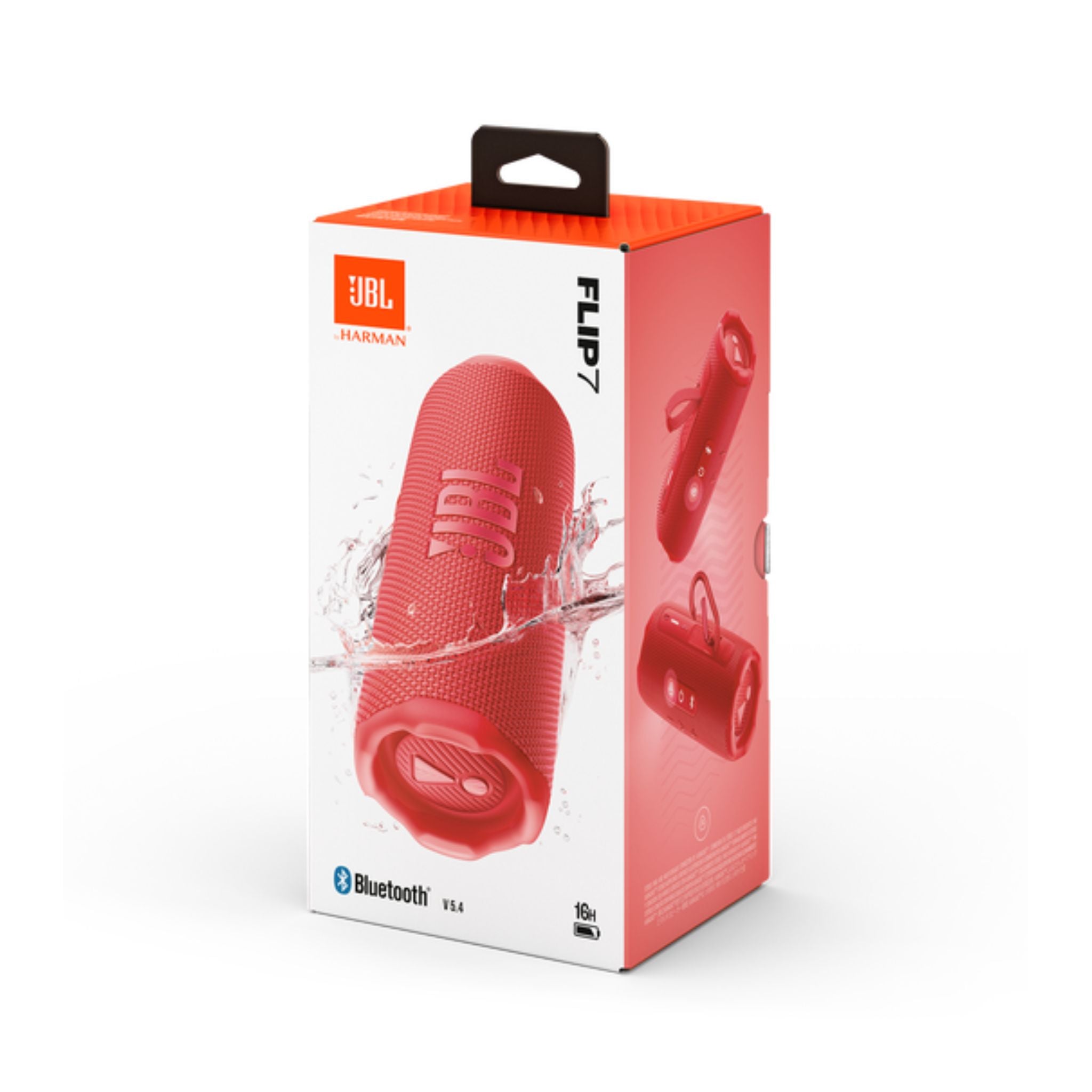 JBL Flip 7 - JBL Pro Sound with AI Sound Boost, up to 16 hours of playtime, multi-speaker connection via Auracast, and waterproof, dustproof, drop-proof design for all adventures – Red