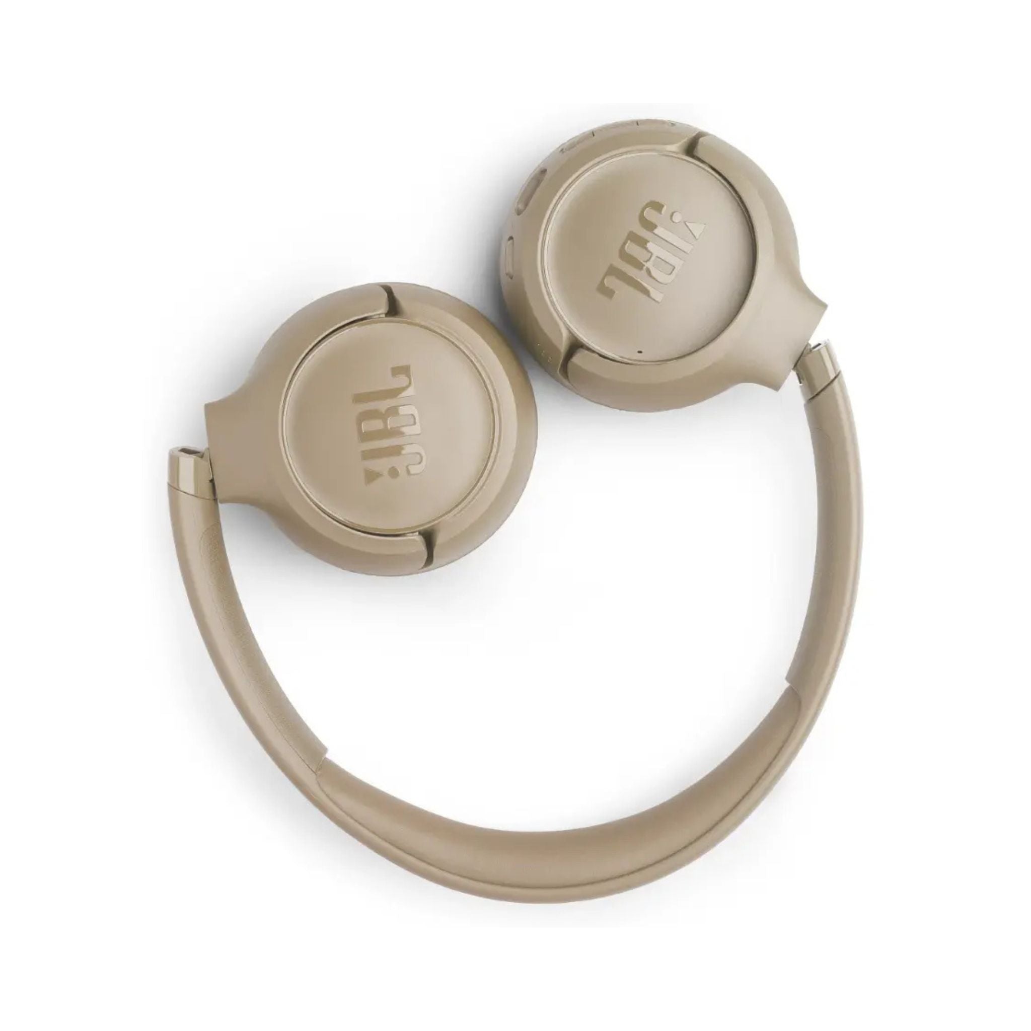 JBL Tune 530BT Wireless On-Ear Bluetooth Headphones with Pure Bass Sound, 76H Battery Life, Dual Beamforming Mics, Multi-Point Bluetooth 6.0, Foldable & Lightweight – Beige