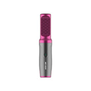 A portable gray incense burner with a pink comb, featuring a digital display and a Type-C charging port.