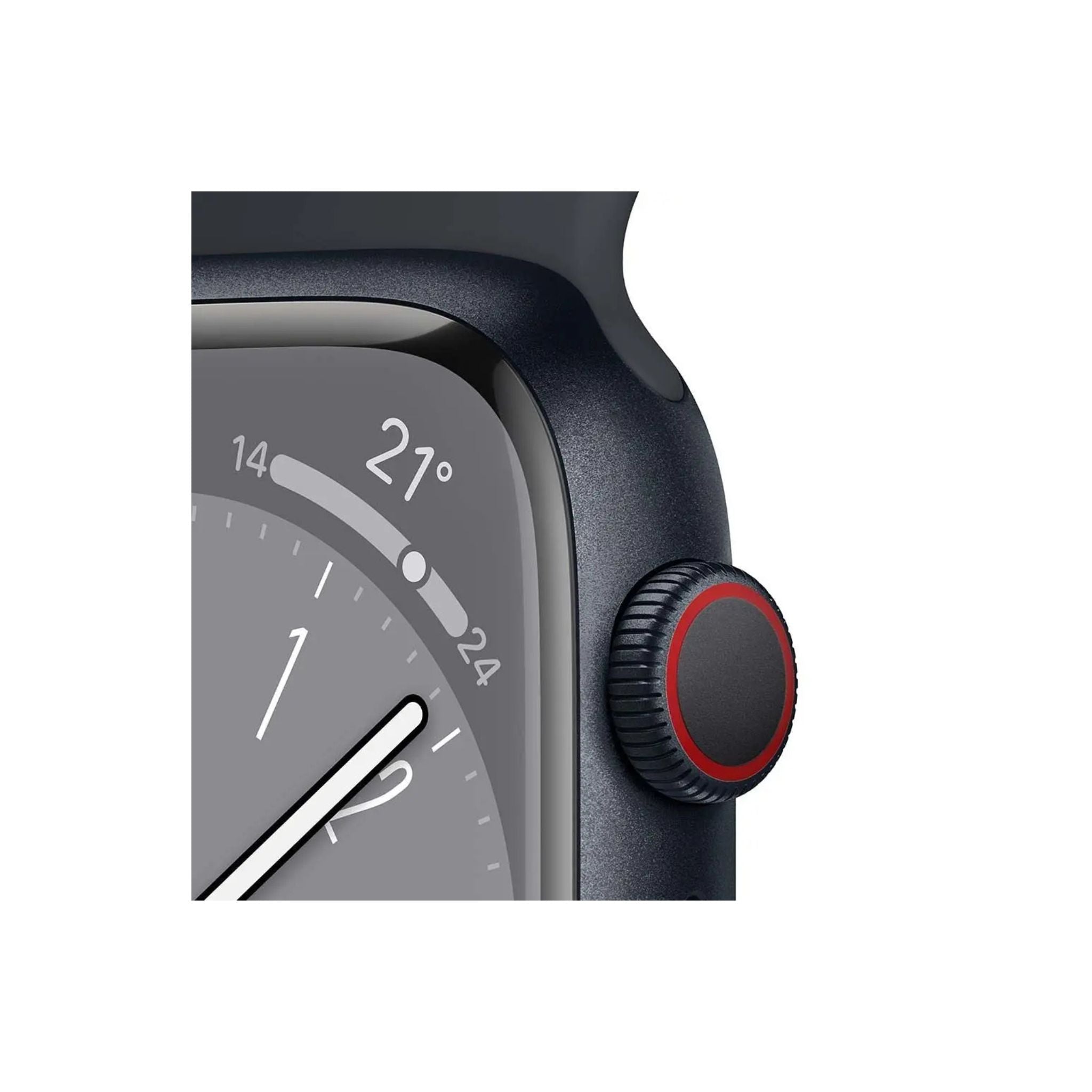 Apple Watch Series 8 GPS+ Cellular 41MM Midnight Aluminium Case with Midnight Sport Band - Regular