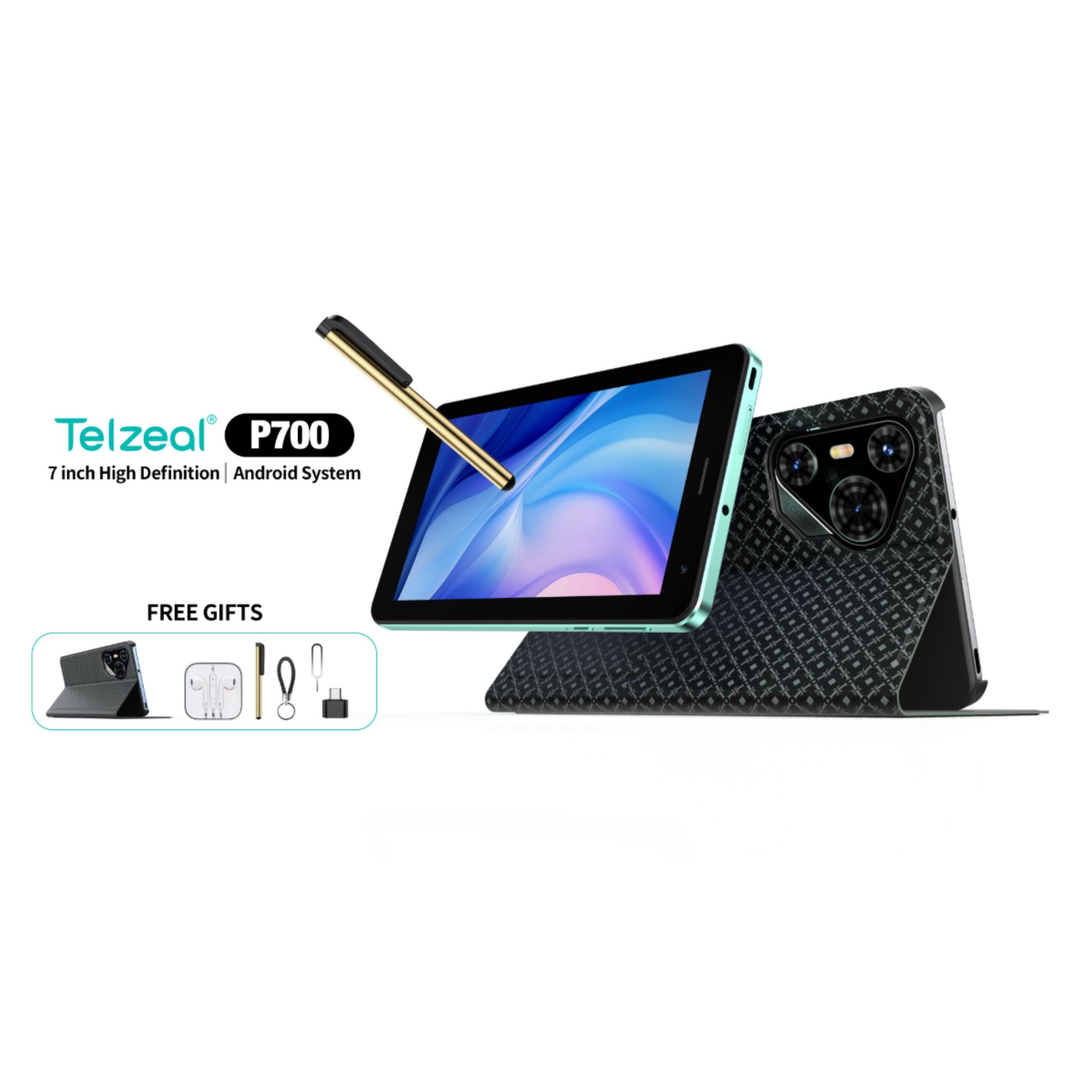 Telzeal P700 5G 7 Inch Android Tablet with Dual SIM 6GB RAM 256GB ROM and 3000 mAh Battery- Grey