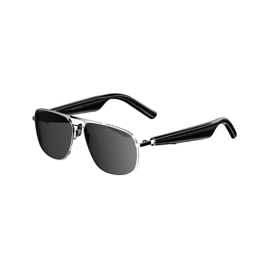 GREEN LION Miami Smart Glasses with Built-in Microphone and Speaker / UV400 Protection / ENC / Easy Snapshot / Voice Assistant/ High Quality Smart Glass / Answer/Reject Calls / Play/Pause Songs - Black