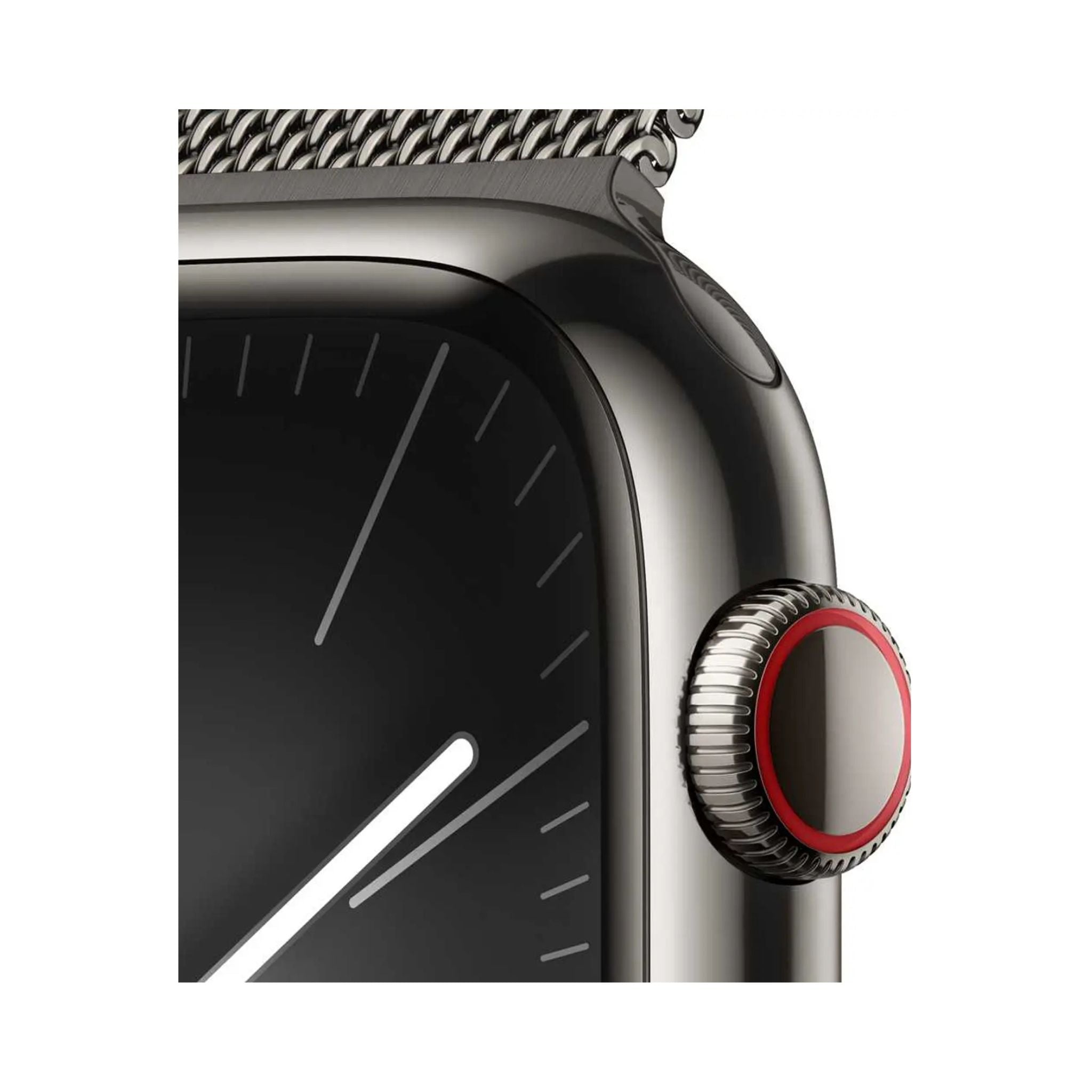 Apple Watch Series 9 GPS + Cellular 45mm Graphite Stainless Steel Case with Graphite Milanese Loop – Middle East Version