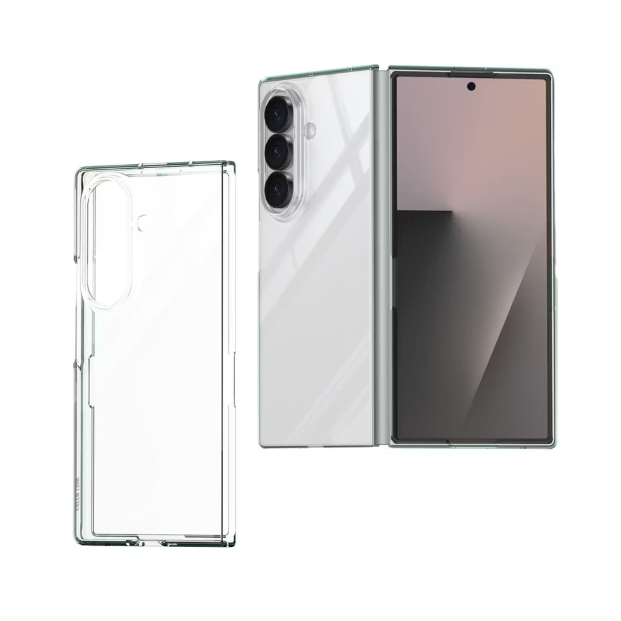 Green Lion Delgado PC Case for Z Fold 7, Comfortable Grip, Ultra-Lightweight, Enduring Clarity, Slim Design, Anti-Scratch - Clear