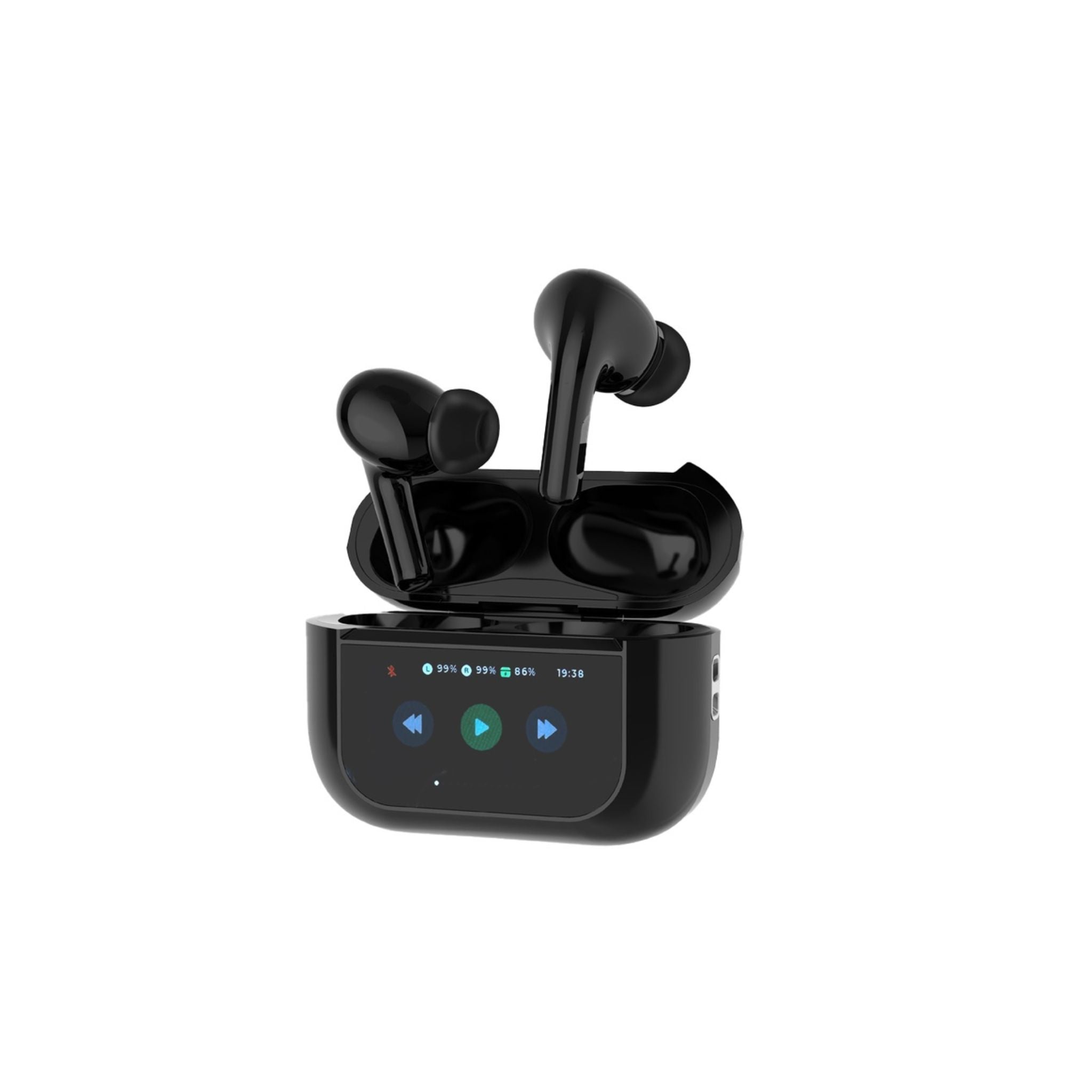 Porodo Blue Earbuds Pro2 Touch Display - ENC + ANC