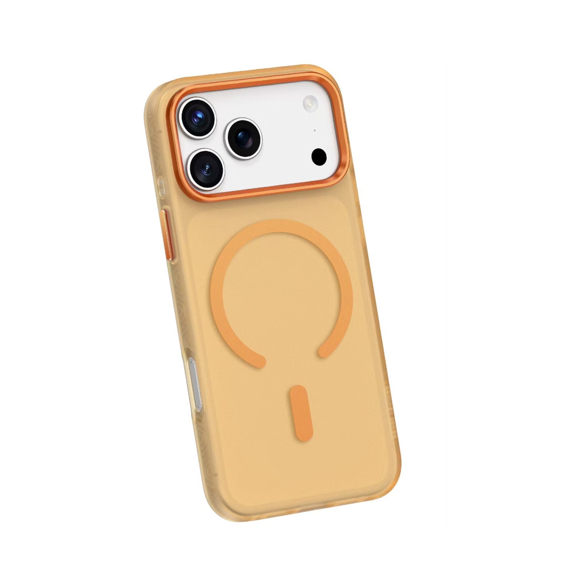 Green Lion Matte MagSafe X Case for iPhone 17 Pro, Comfortable Grip, Anti-Scratch, Metal Buttons, Anti-Fingerprint, Drop Protection, Camera Protection - Orange Titanium