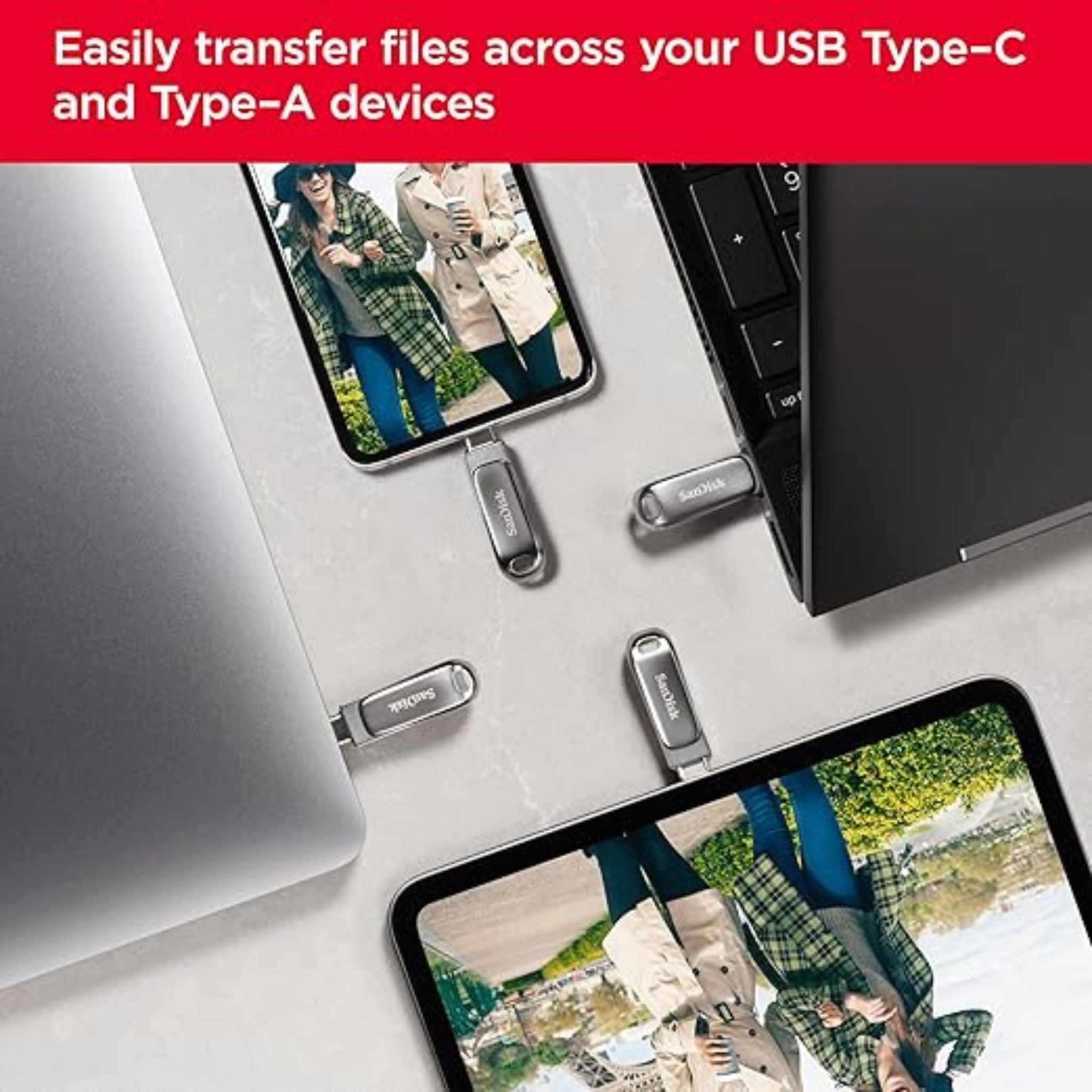 SanDisk Ultra Dual Drive Luxe USB Type-C, 64GB - 150MB/s (SDDDC4-064G-G46)