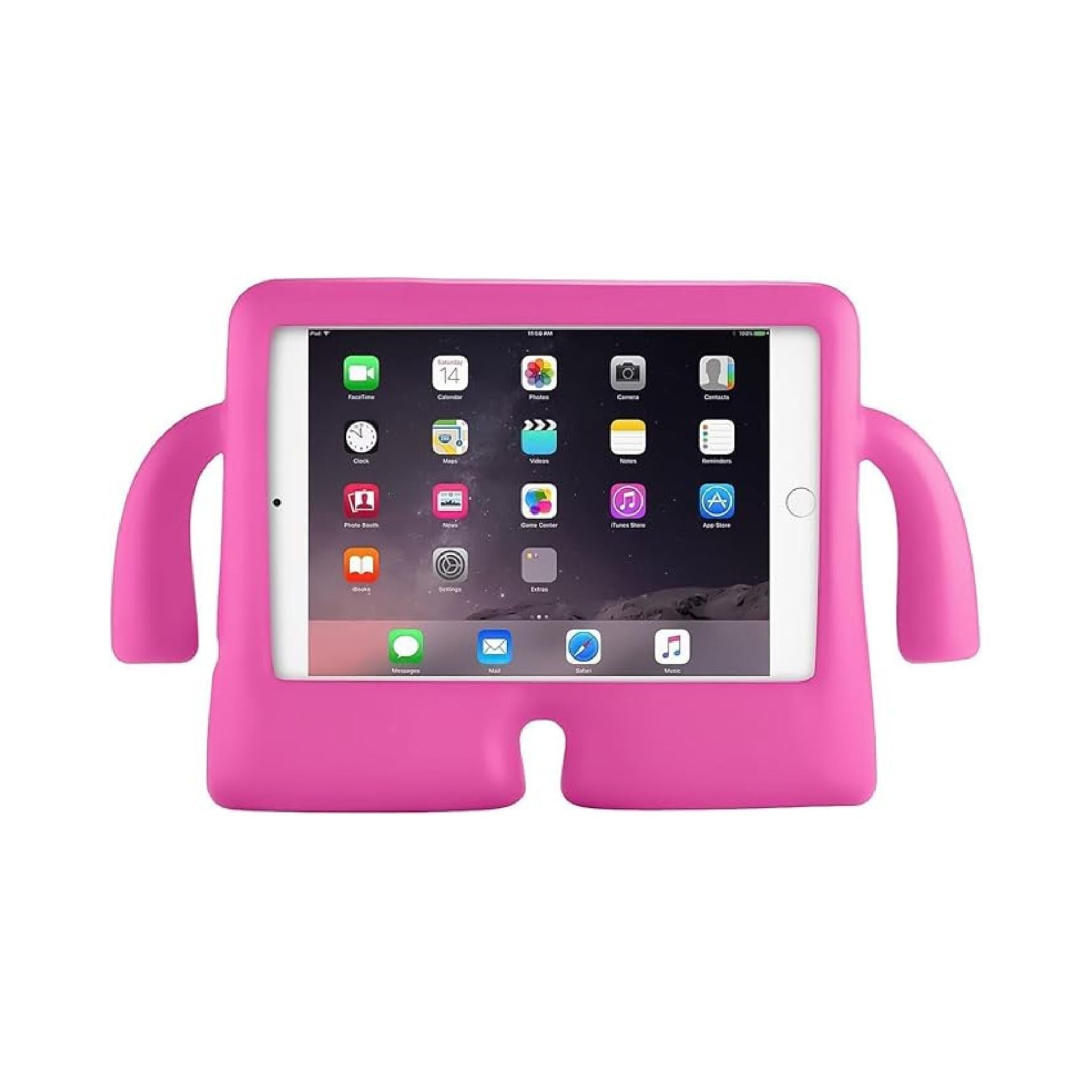 Kids Case for IPad, Silicone IPAD 2-3-4 Fun & Durable iPad Mini Kids Case Ultimate Protection with Freestanding Design-Dark Pink