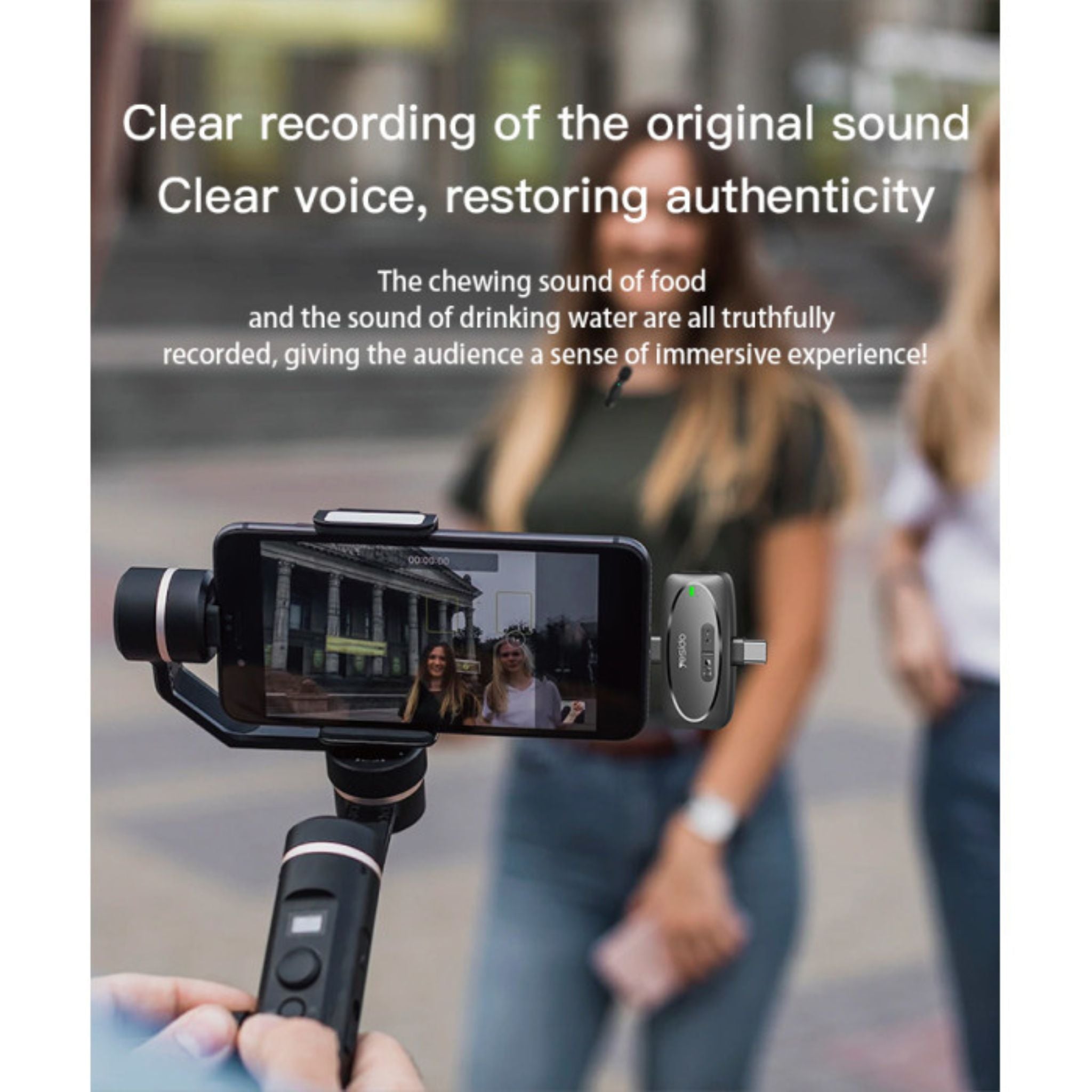 Yesido KR15 portable 360 pickup voice IP Type-c 2 in 1 transmit port 2 wireless MEMS Microphone