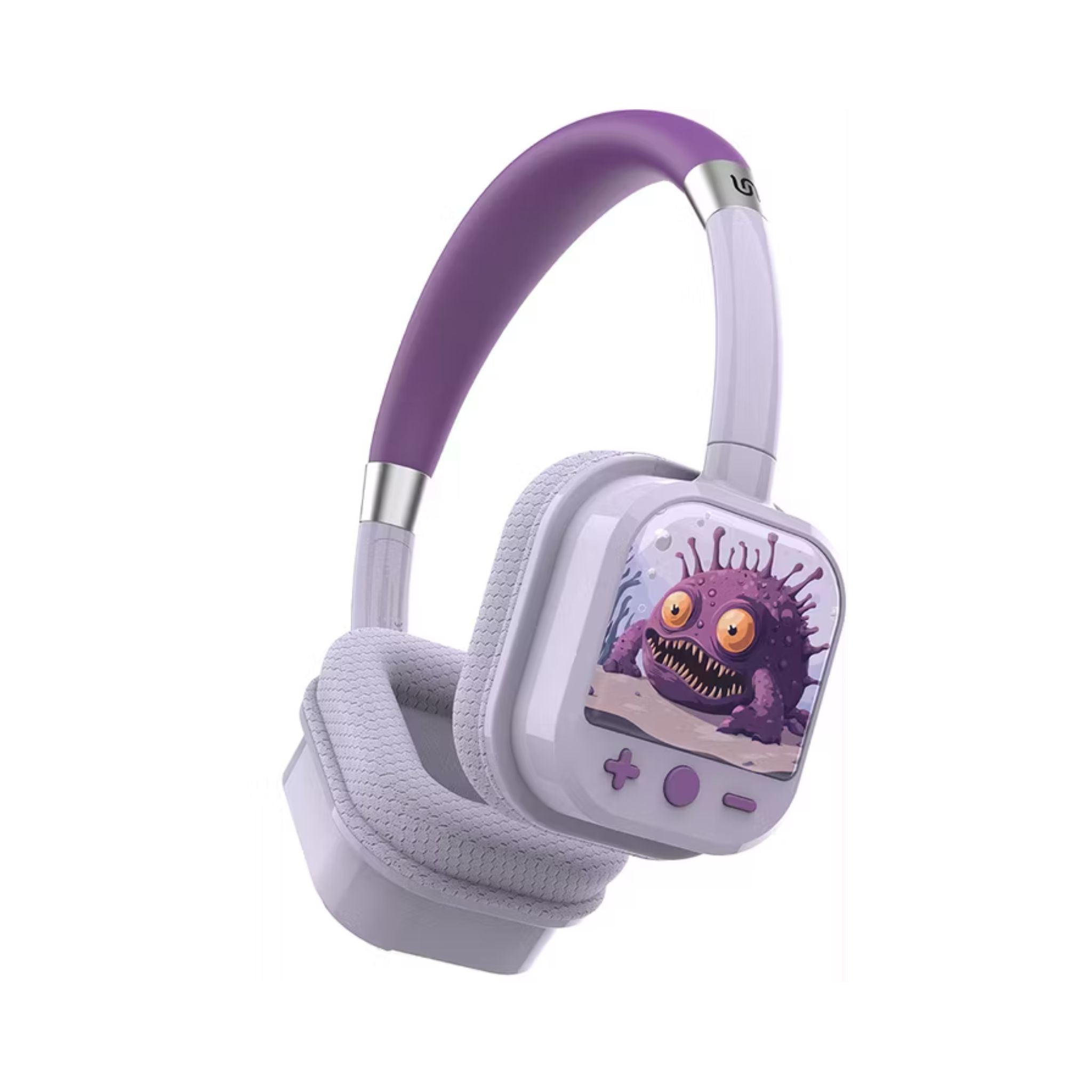 Porodo Soundtec Yotowave Kids Wireless Headphones with Comfortable & Breathable Cushion, 200mAh Battery, Up to 25 Hours Play Time, 40mm Speaker Size, Bluetooth Version 5.4, Recommended for Kids Aged 6+, Skin-Friendly Material, Safe Volume Limit - Purple