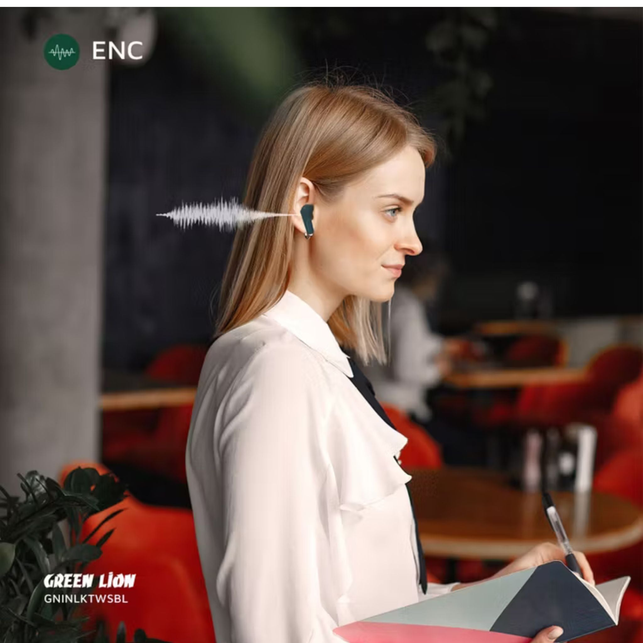 Green Lion Interlaken True Wireless Earbuds with Built-in Dual Microphones, 7 Hours Play Time, 13mm Speaker Size, 300mAh Case & 40mAh Earbuds Battery, 180 Hours Standby Time, Battery Display, Breathing Lights