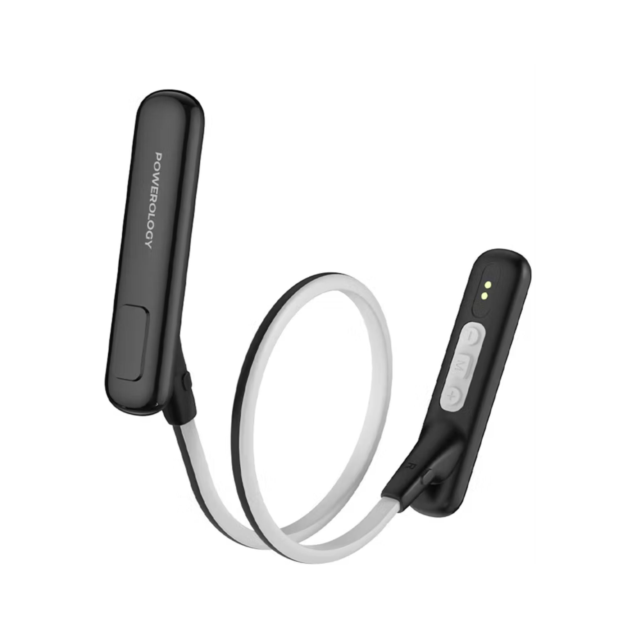 Powerology Voix ENC Neckband Earphones with Dual Microphone, 10mm Speakers, 500mAh Battery, Low Latency Audio, Secure Magnetic Earbuds, Hi-Fi Sound, Sweat & Water Resistant, Up to 60 Hours Play & Talk Time - Black