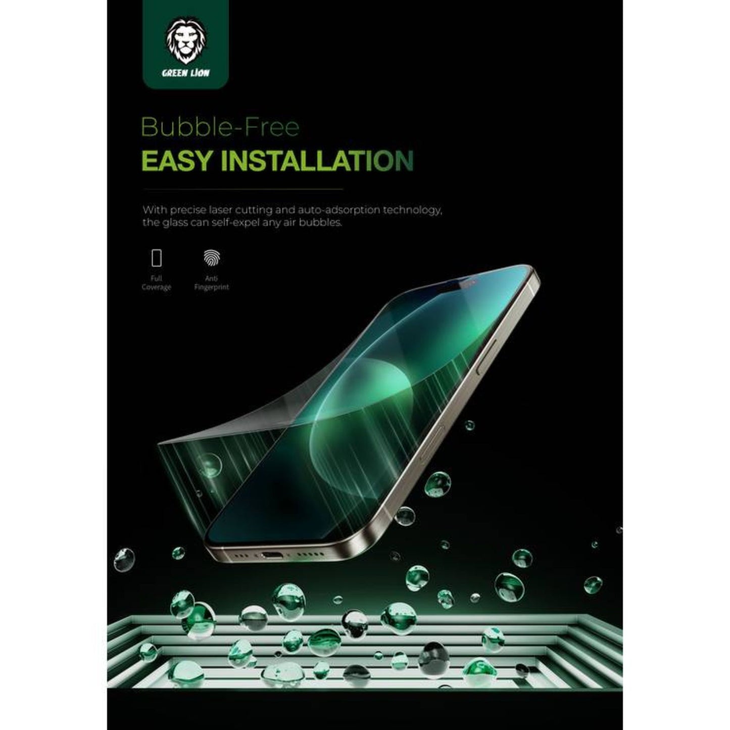 Green Lion 9H Steve HD Glass Protector for iPhone 16, Bubble Free, Highly Responsive, Anti Fingerprint, Anti Scratch - Clear