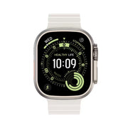 Green Lion Communicate 49mm Ultra Smartwatch, 2.04” AMOLED Display, 350mAh Battery, 2–3 Days Use, 10-Day Standby, Bluetooth 5.4, 1GB Flash, 3ATM Waterproof, Wireless Charging, Double Tap, Dynamic Island, Always-On Display, 500+ Watch Faces- Silver