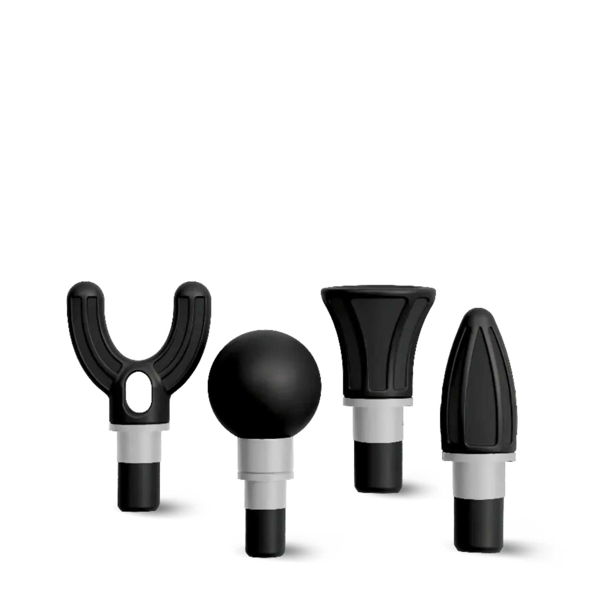 Porodo Lifestyle Handheld Electric Massager 5-Speed Deep Tissue Muscle Relaxation Device with 4 Heads Type-C Fast Charging 1200mAh Battery with Storage Pouch-Black