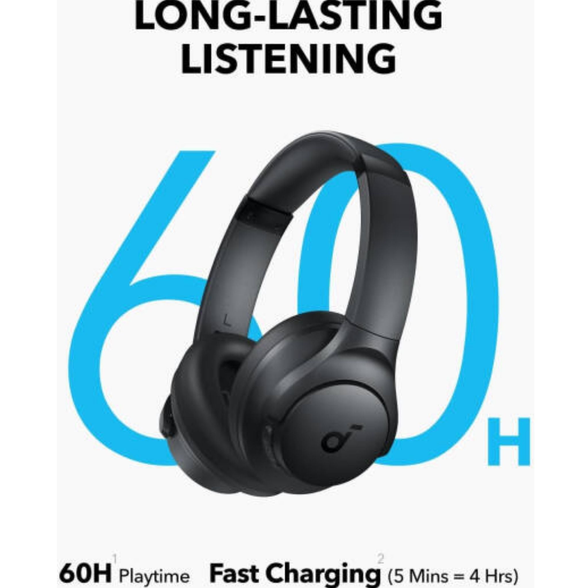 Soundcore Q11i Wireless Over-Ear Bluetooth Headphones by Anker, Deep Bass, 60H Playtime, Hi-Res Audio, Detachable Ear Cushions, Multipoint Connection