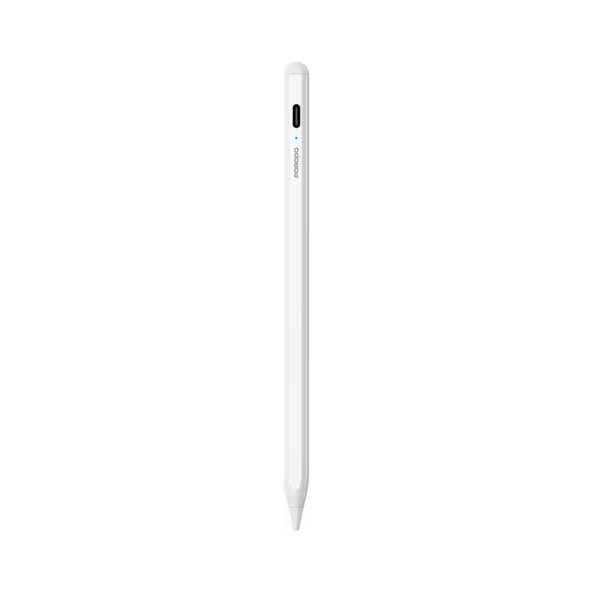 White stylus pen on a white background