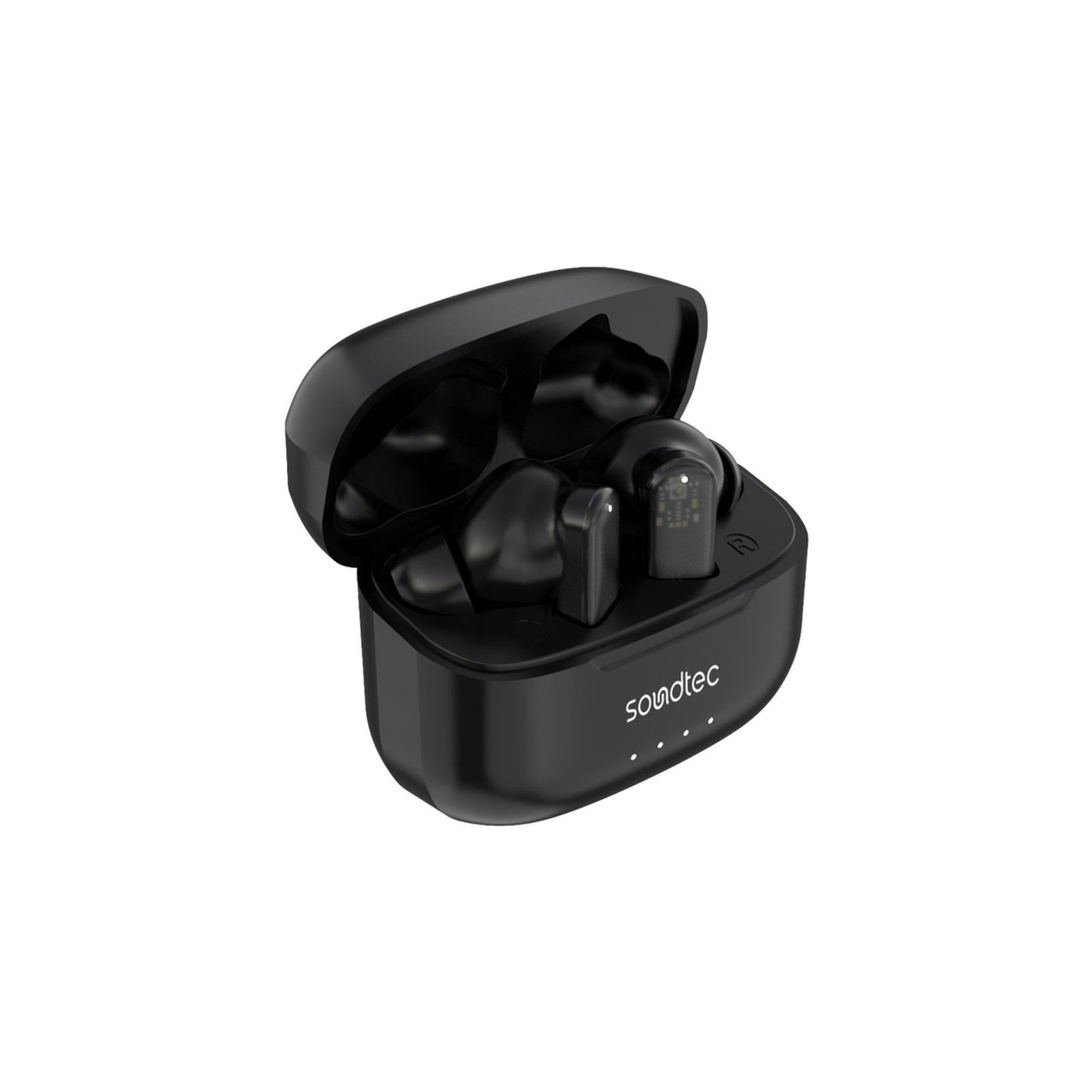 Porodo Soundtec ANC & ENC TWS Earphone with Transparent Earbuds - Black