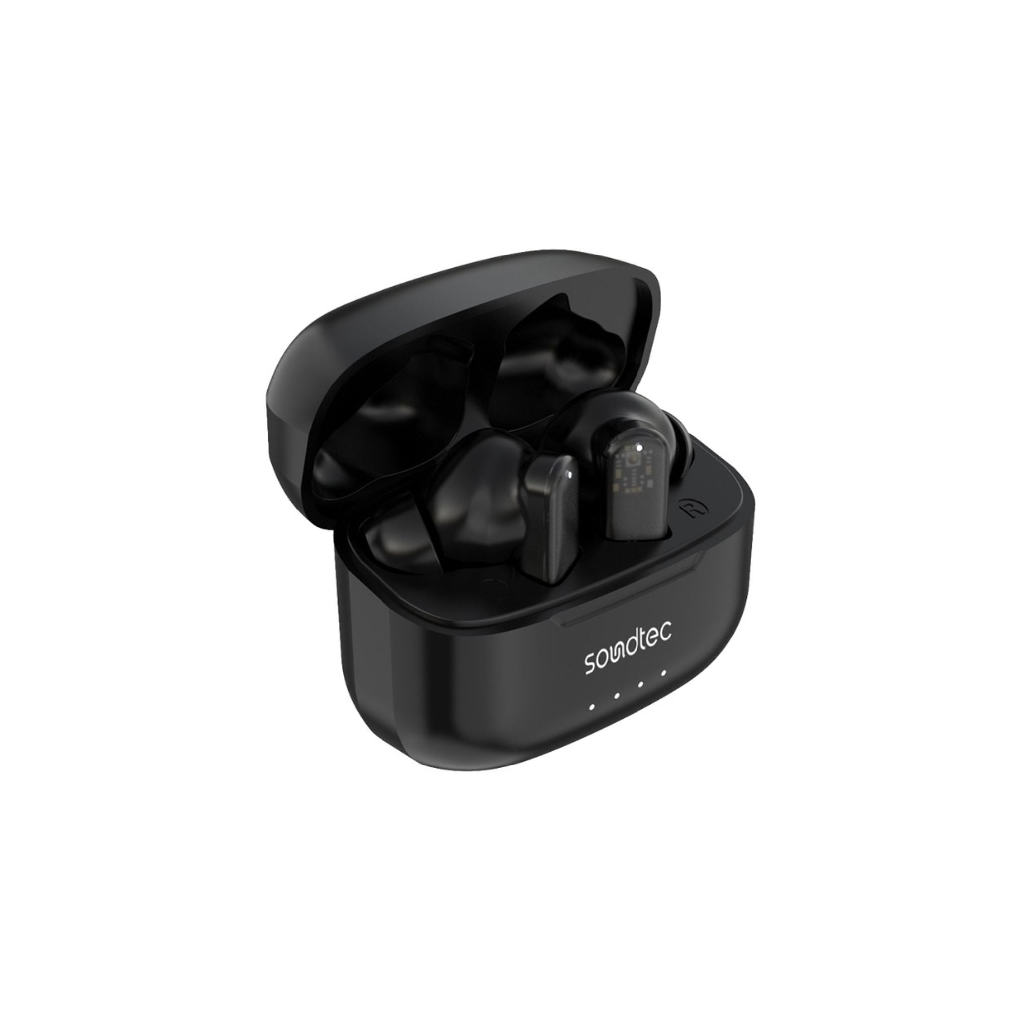Porodo Soundtec ANC & ENC TWS with Transparent Earbuds, Touch Control, 20 Hours Standby time, 300mAh Case Battery Capacity
