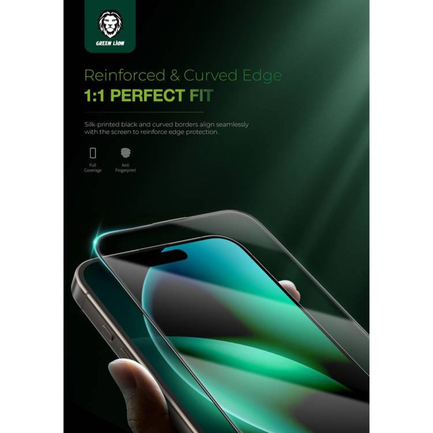 Green Lion 9H Steve HD Glass Protector for iPhone 16, Bubble Free, Highly Responsive, Anti Fingerprint, Anti Scratch - Clear