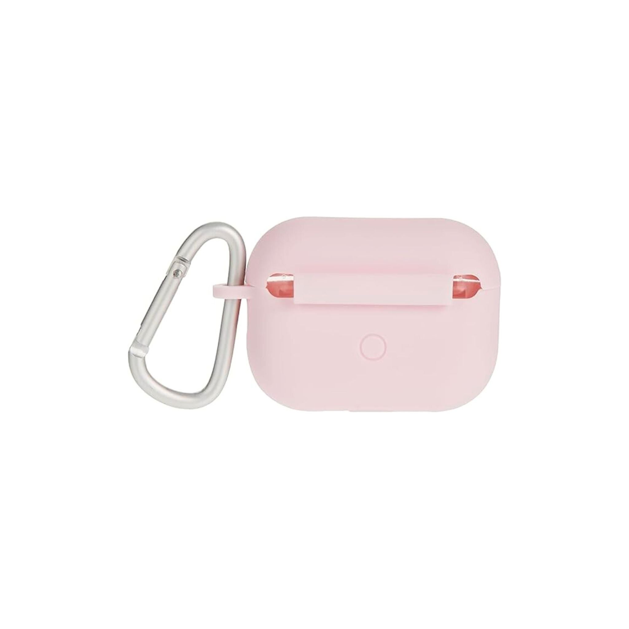 Green Lion Berlin Series Silicone Case for Airpods 4, Metal Carabiner, 360° Full Protection, Shock Absorbent, Skin Friendly Silicone, Washable Material - Pink