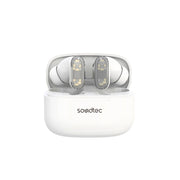 Porodo Soundtec ANC & ENC TWS Earphone with Transparent Earbuds, BT V5.3, Deep Bass, Touch Controls, 7H Playtime, 1.5H Charging Time, 20H Standby Time, for Gym, Running, Cycling- White