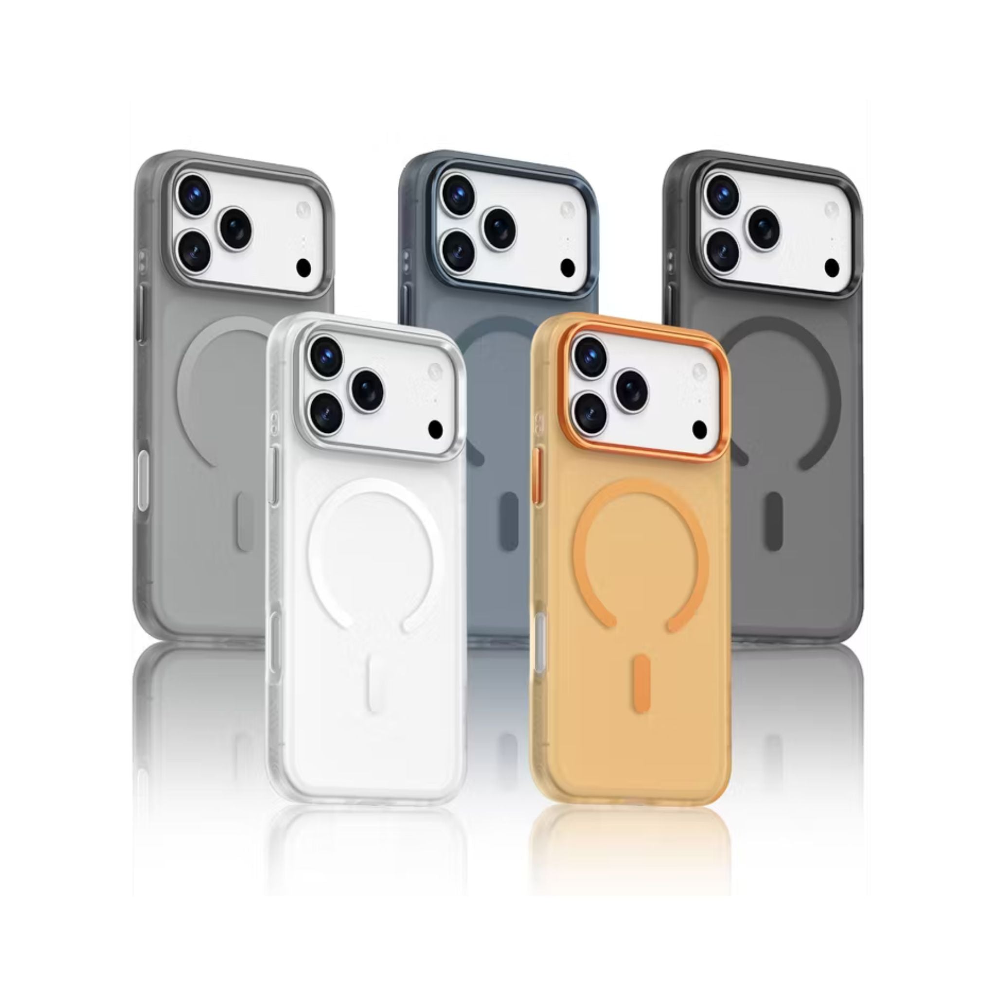 Green Lion Matte MagSafe X Case for iPhone 17 Pro Max, Comfortable Grip, Anti-Scratch, Metal Buttons, Anti-Fingerprint, Drop Protection, Camera Protection - Orange Titanium