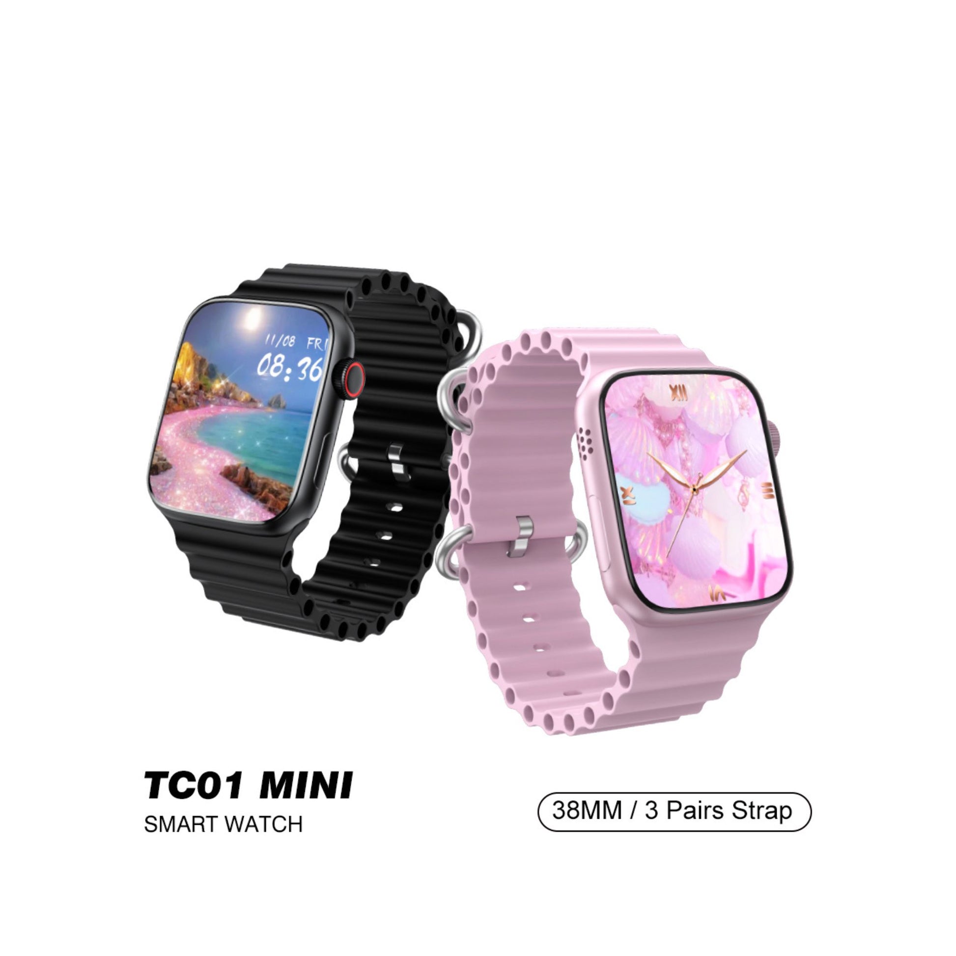 Telzeal Germany TC01 Mini Smart Watch with 38mm HD Touch Display