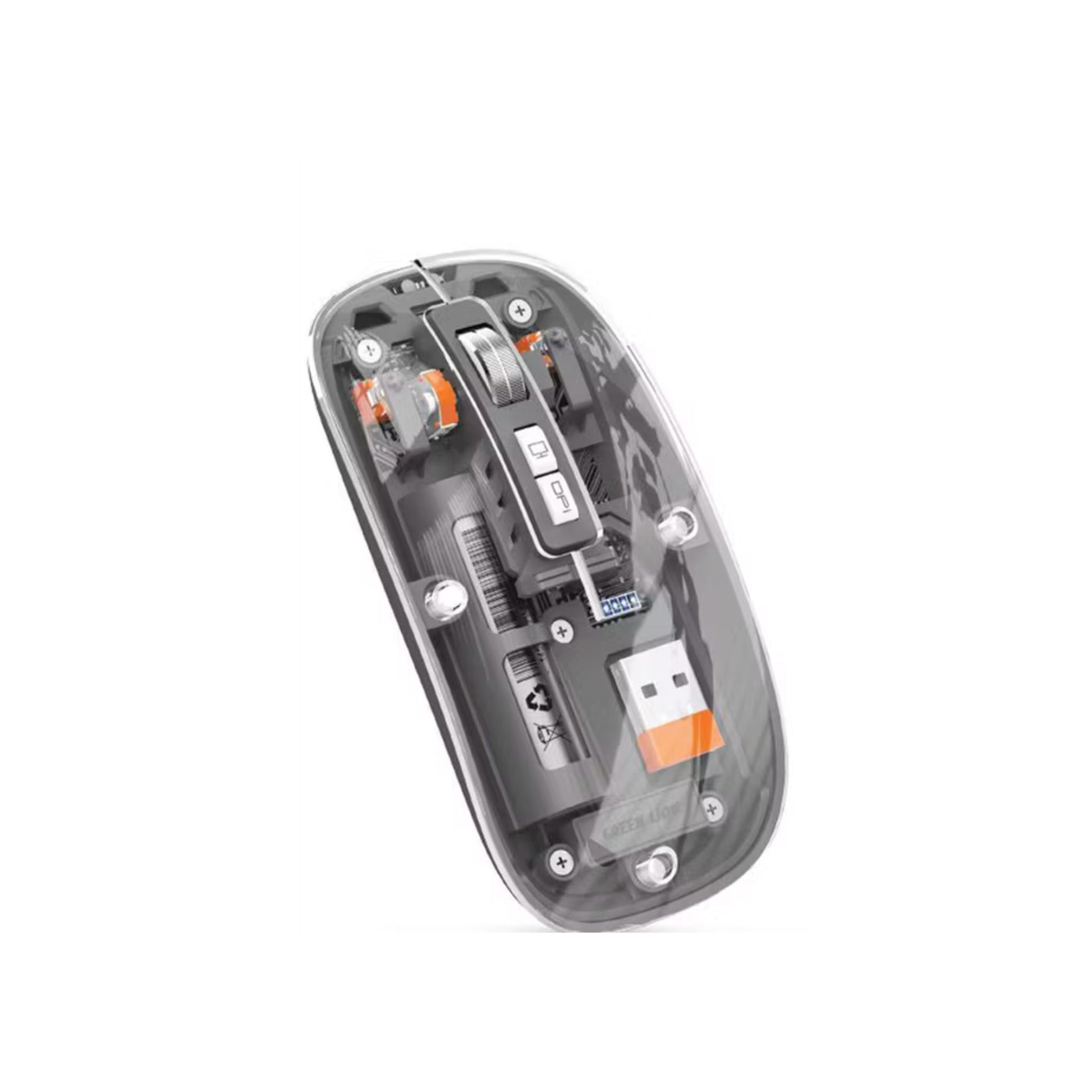 Close-up of a mechanical keyboard switch on a white background