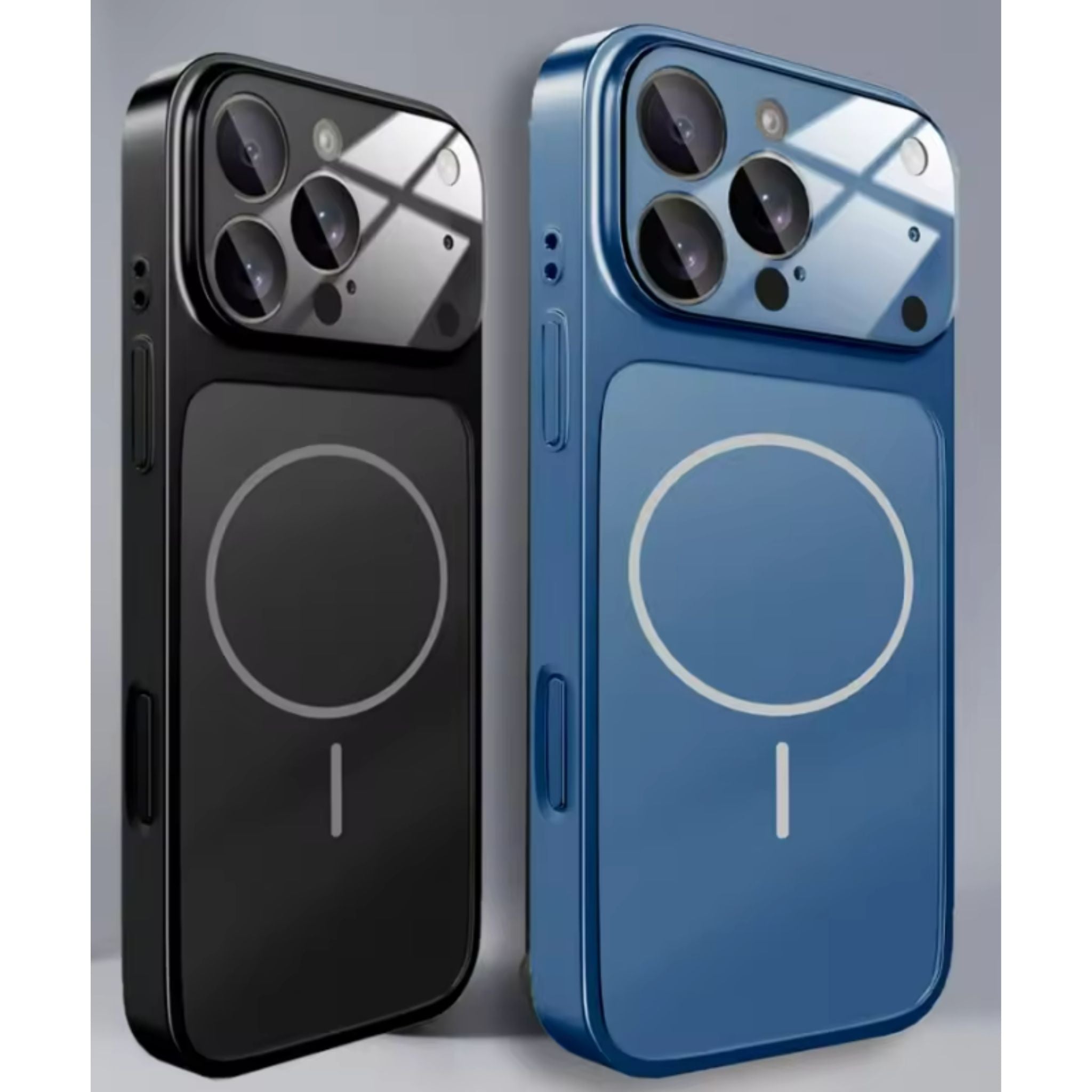 Luxury Magnetic Phone Case for iPhone 17 Pro Max Air 16 15 14 13 12 Pro Max -Nano Glass Camera Protection Hard PC Shockproof Cover