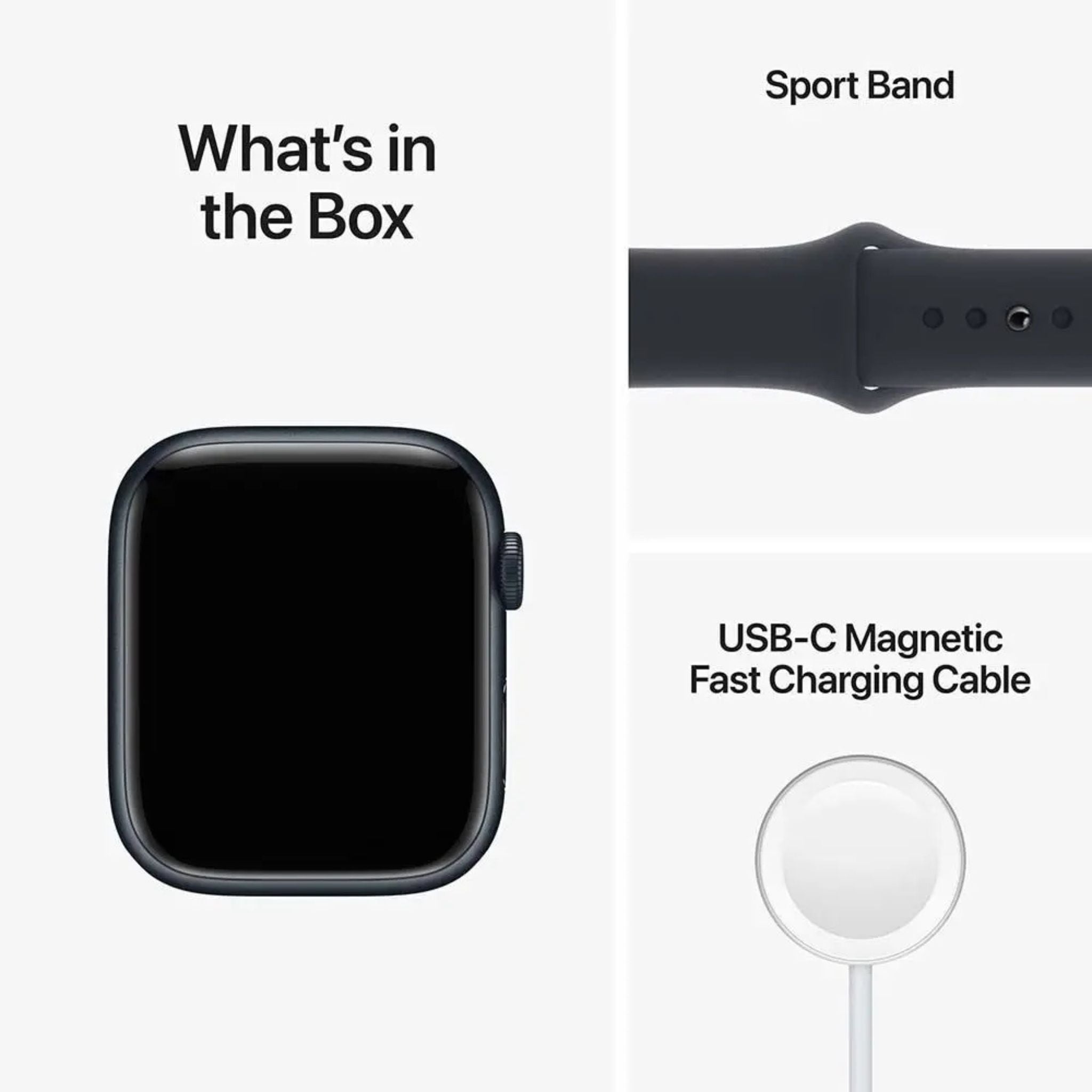 Apple Watch Series 8 GPS+ Cellular 41MM Midnight Aluminium Case with Midnight Sport Band - Regular