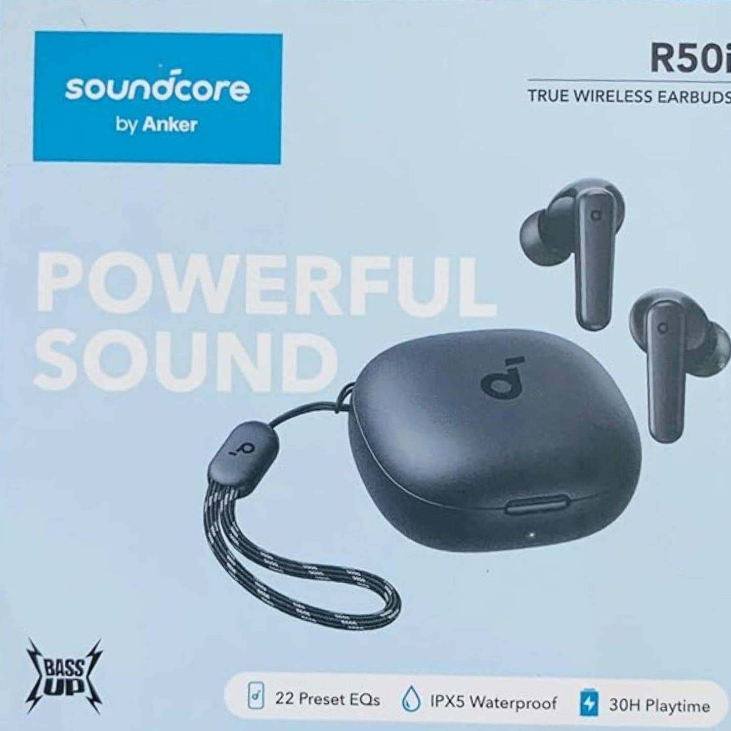 ANKER Soundcore R50i True Wireless Earbuds|IPX5 Waterproof| 30H Playtime|22 Preset EQs_Black