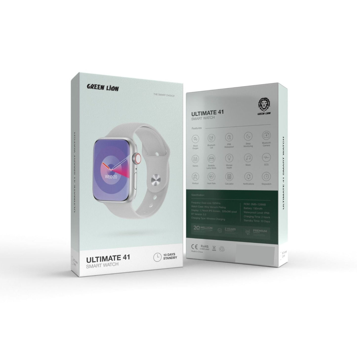 Green Lion Smart Watch  Ultimate 41 - Silver